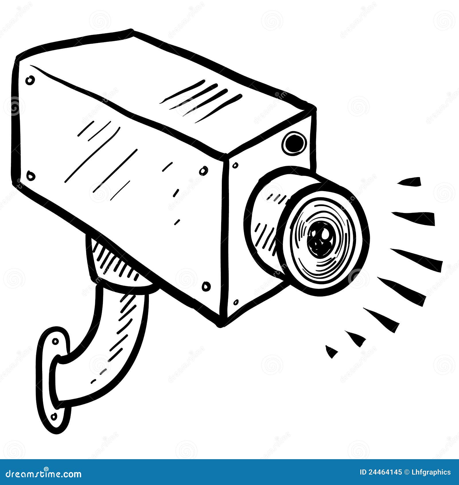 Premium Vector  Vector sketch security camera cctv illustration