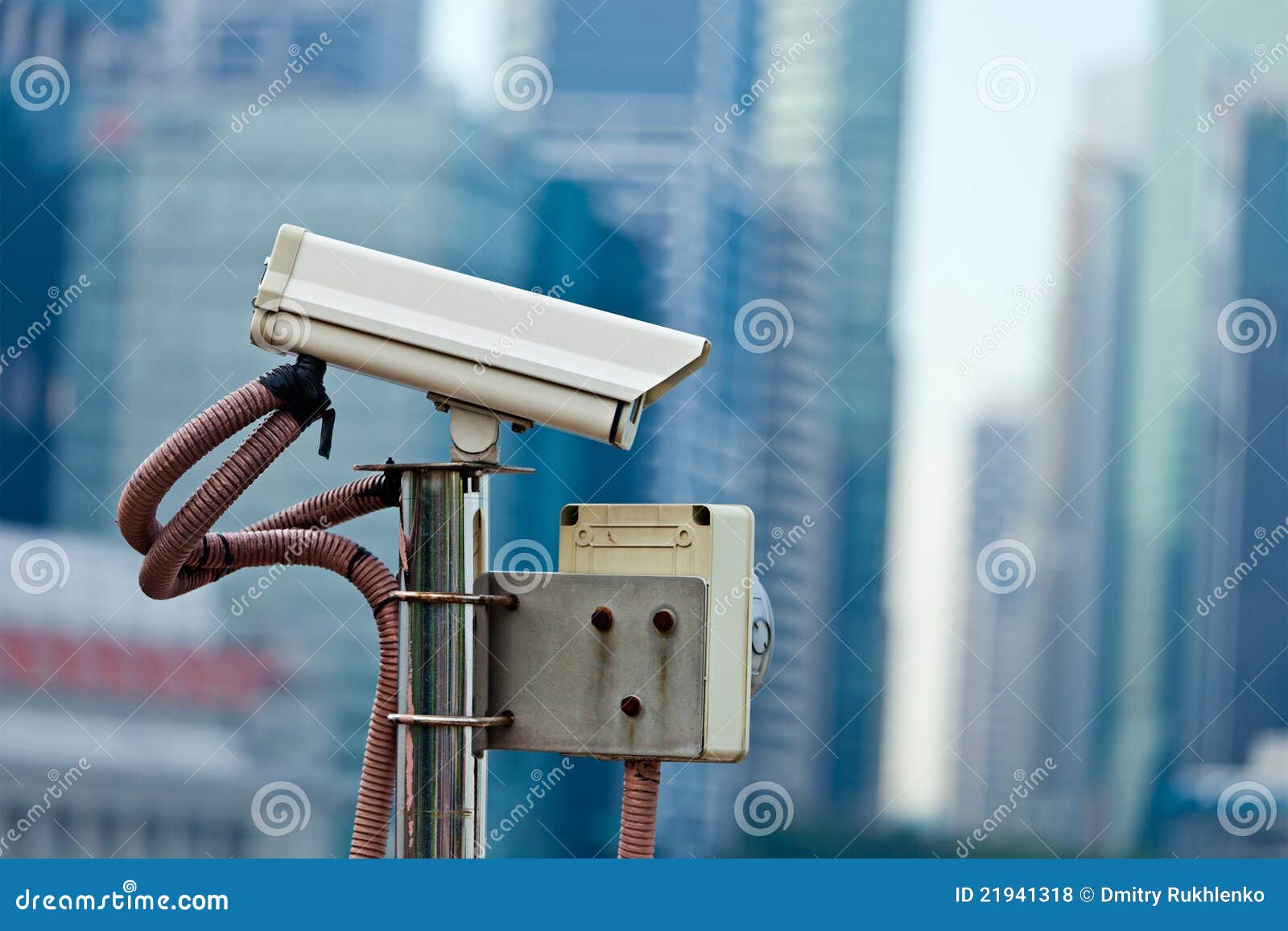 CCTV Surveillance Camera in Singapore Stock Photo Image of scenery