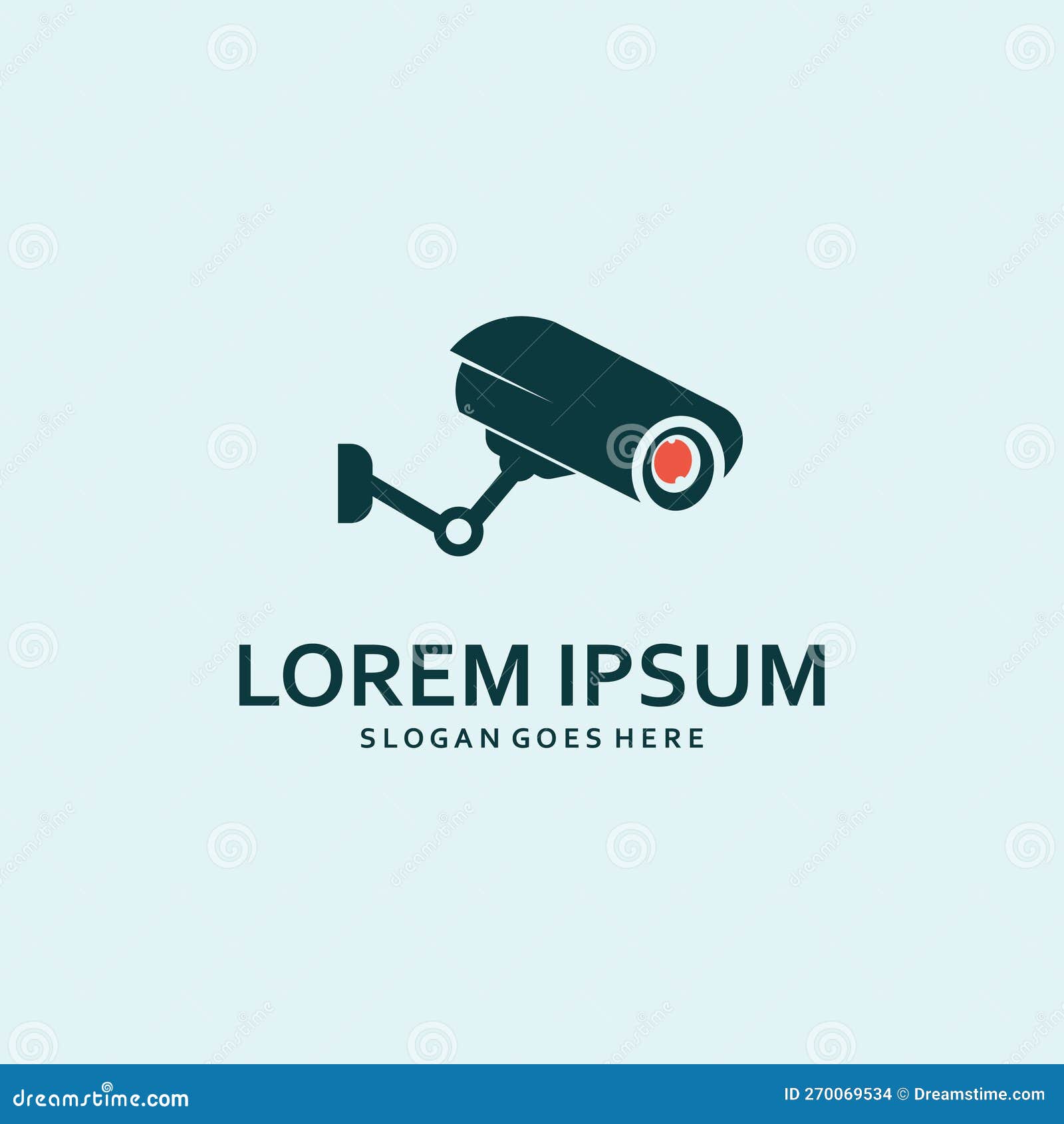 CCTV Technology and Security Logo Template Stock Vector Illustration