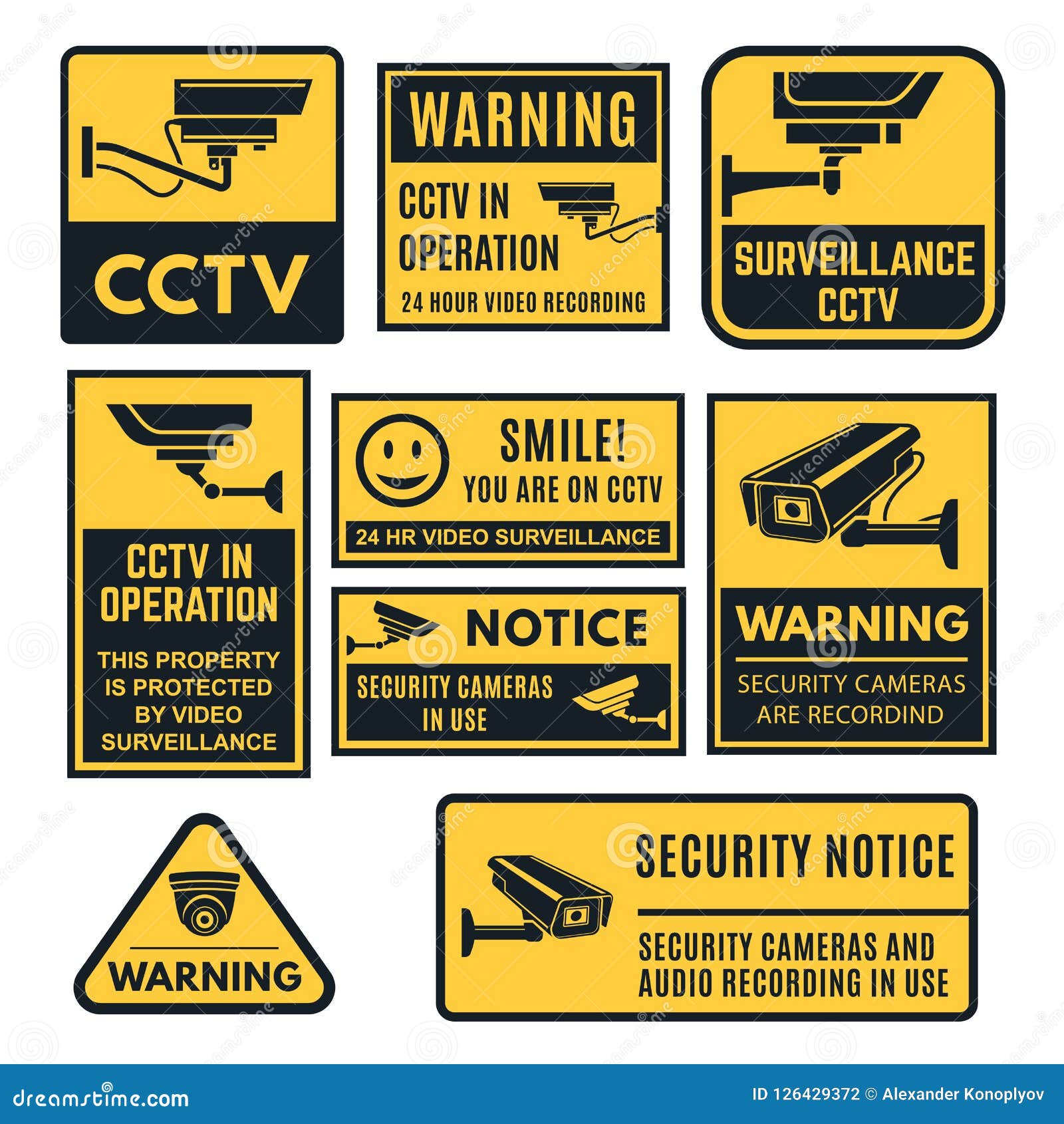 CCTV In OPERATION Sign  hazard Monitoring Control Digital PDF A4 safety CCTV 016 