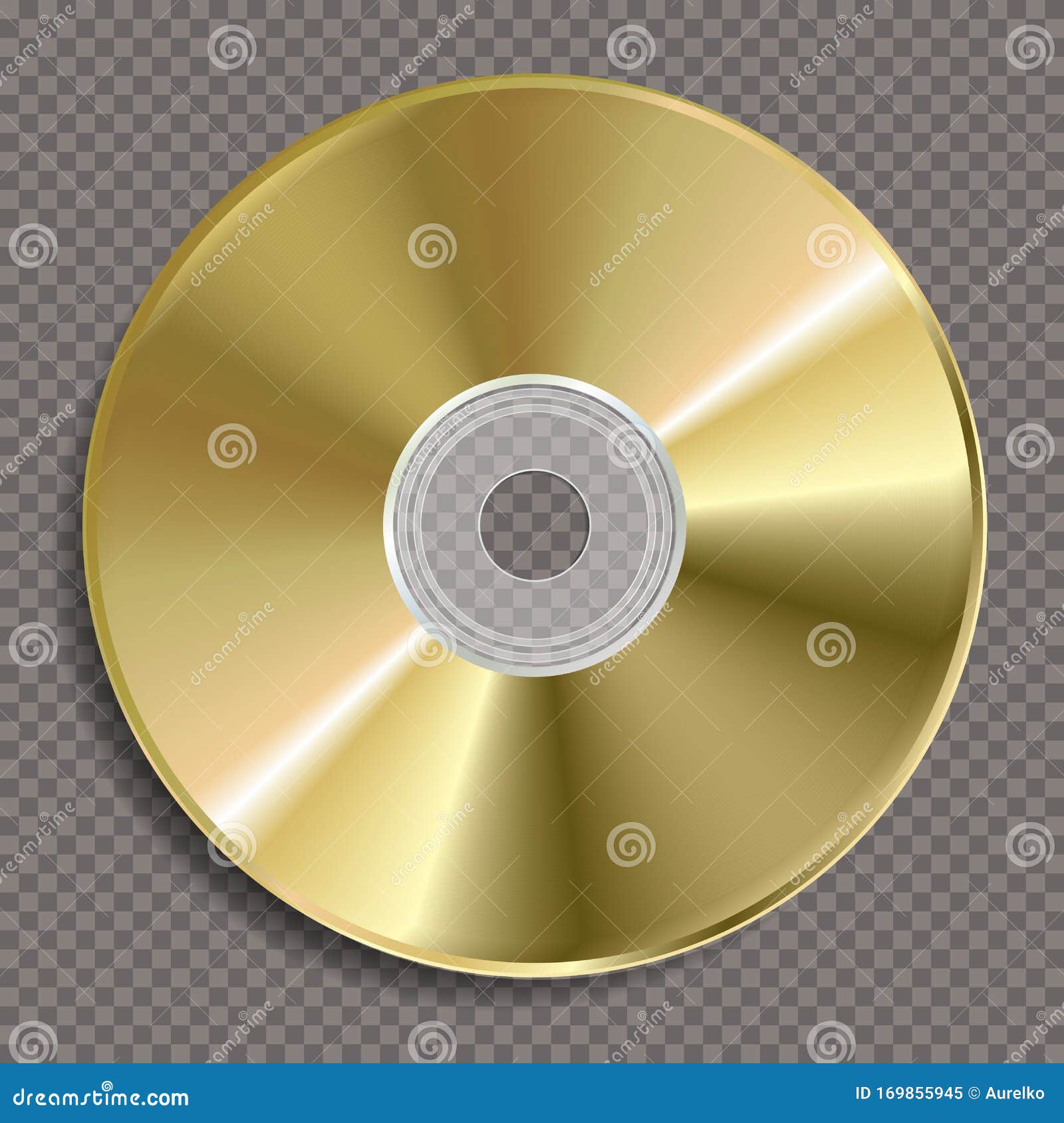 CD bianco CD in oro illustrazione vettoriale. Illustrazione di dorato -  169855945