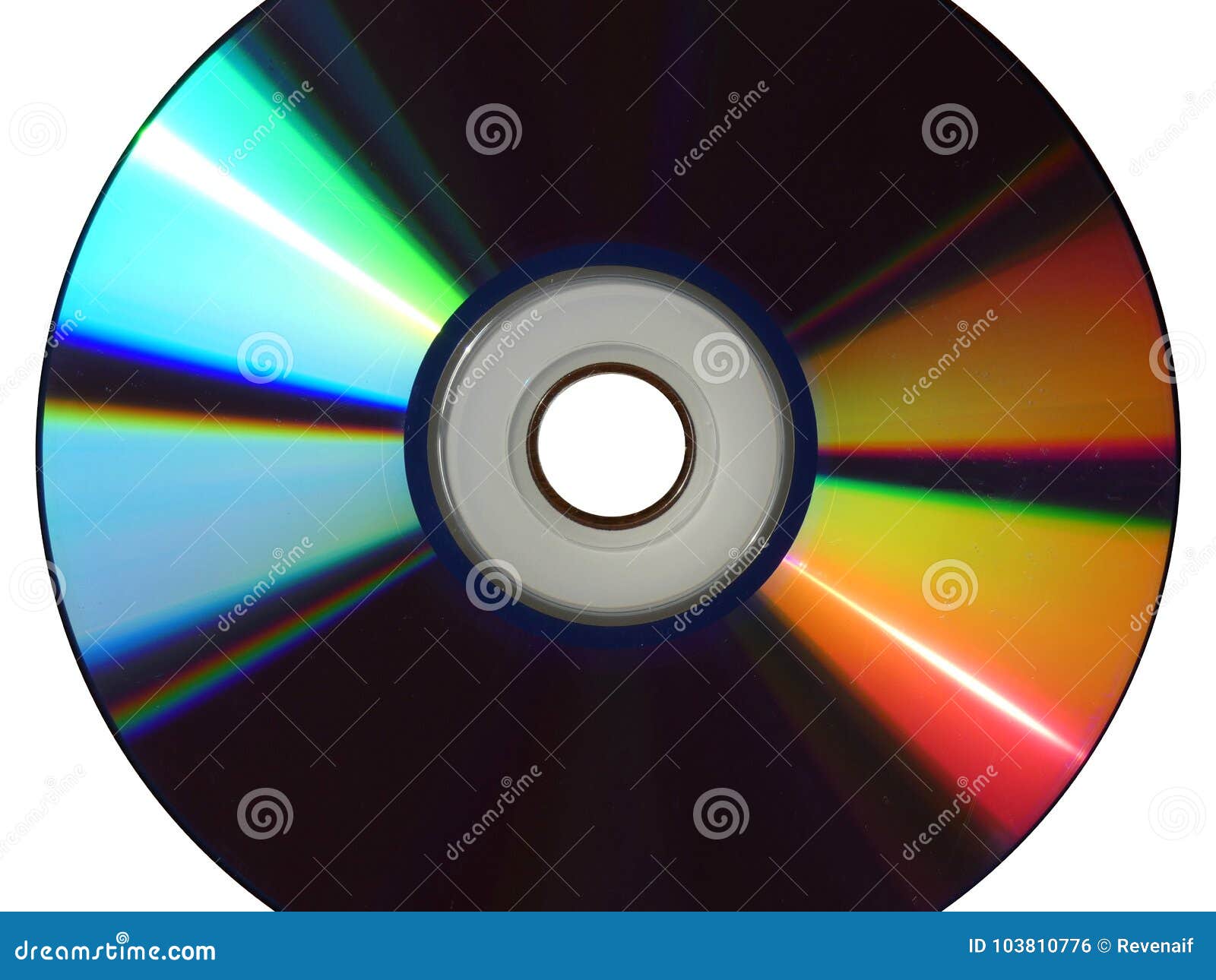 CD DVD Empty, Blank Spiral Track Isolated Stock Photo Image of