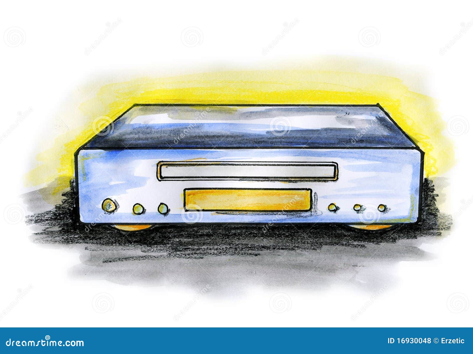 CD / DVD player stock illustration. Illustration of video 16930048