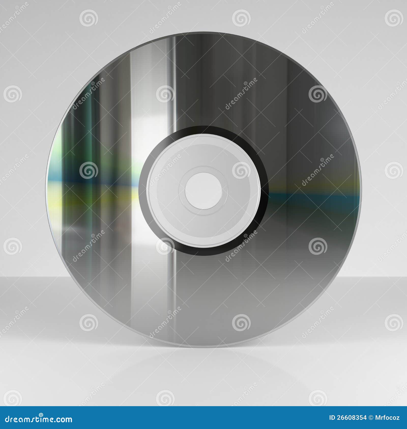 CD- eller DVD-service på neutral bakgrund