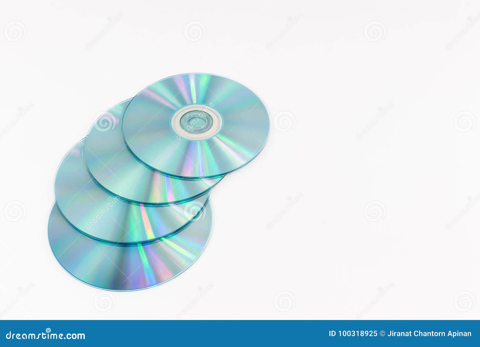 CDROM Disc with Rainbow Reflective Light Isolated Stock Image Image
