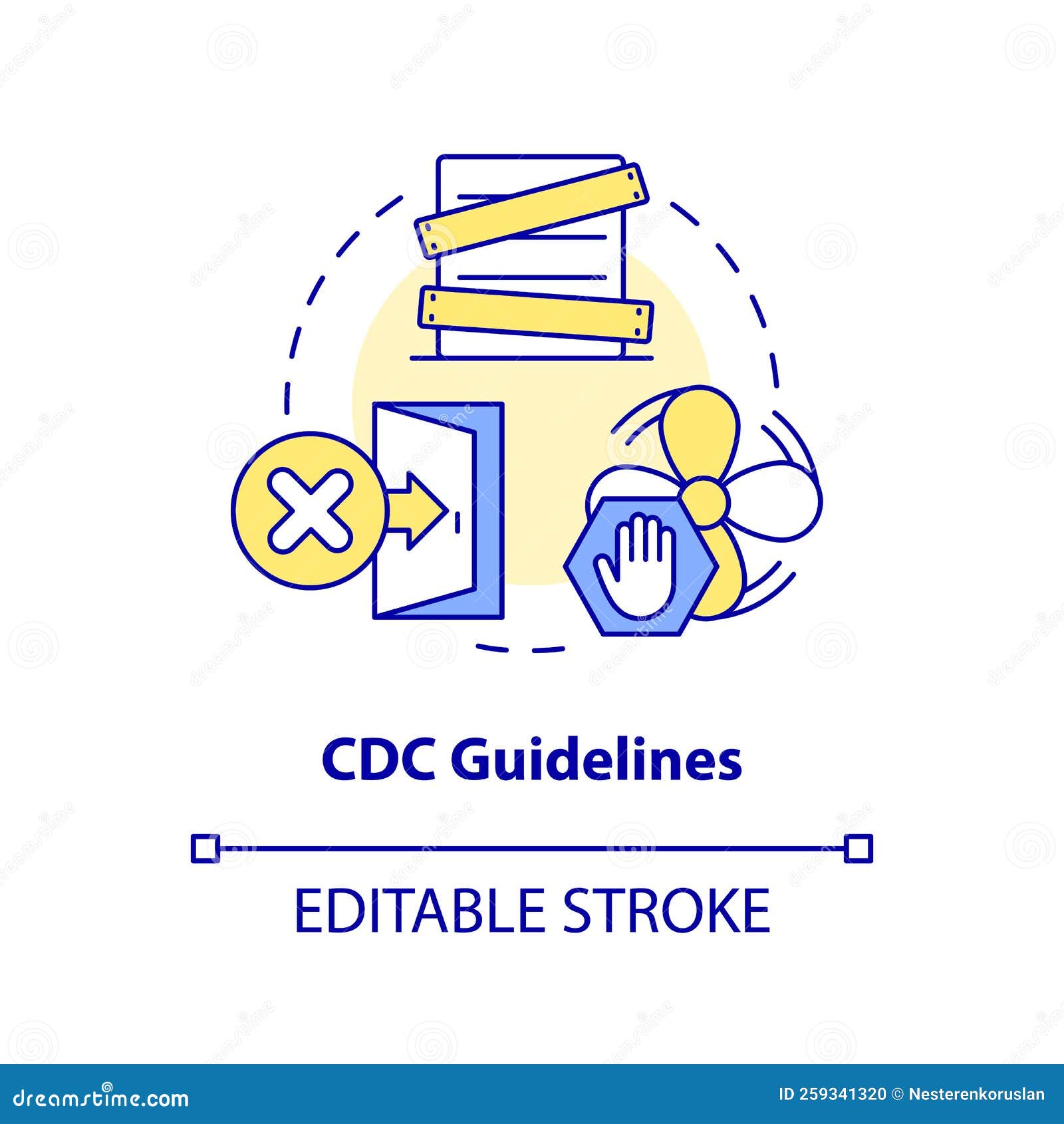 cdc guidelines concept icon
