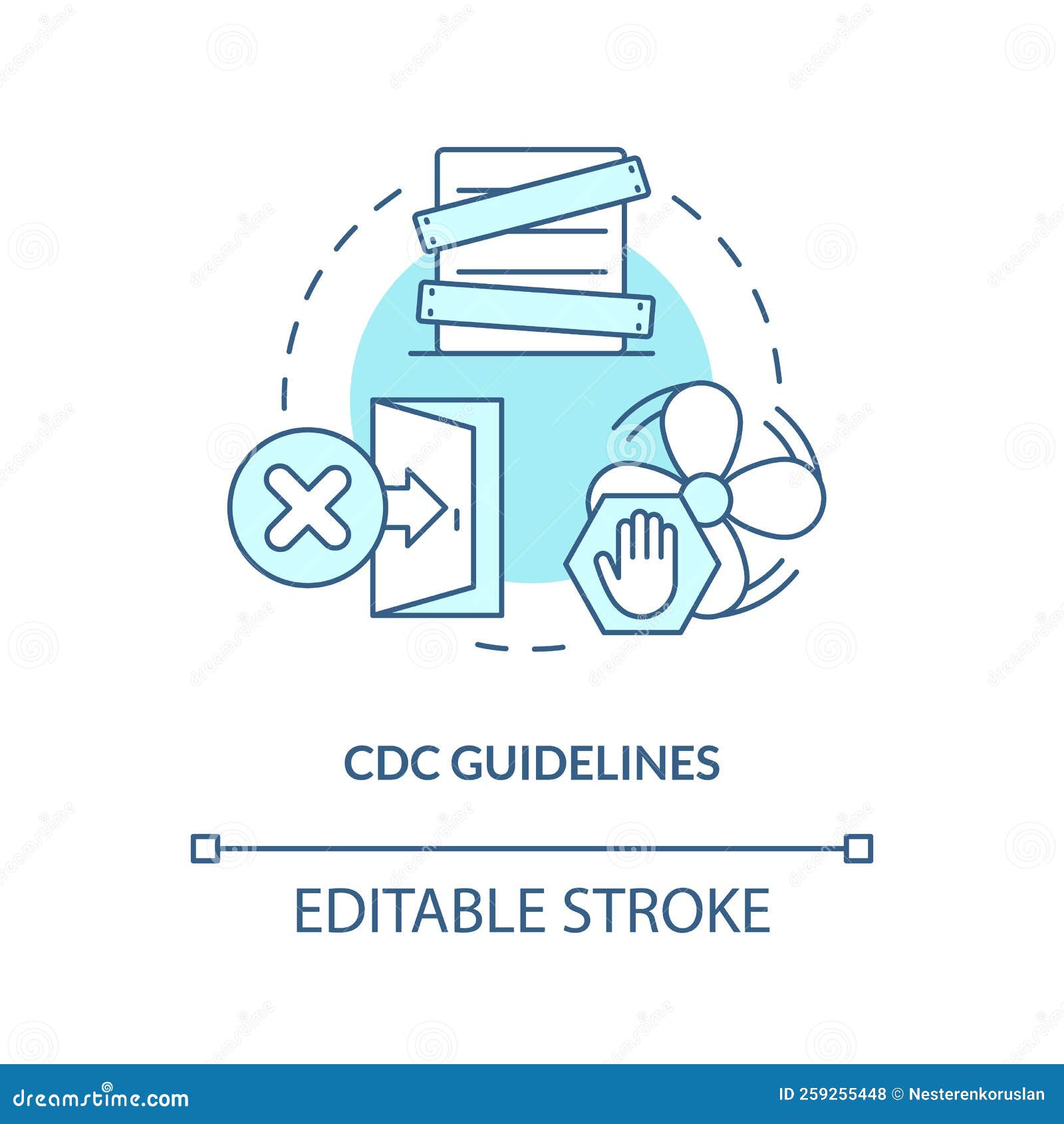 cdc guidelines turquoise concept icon