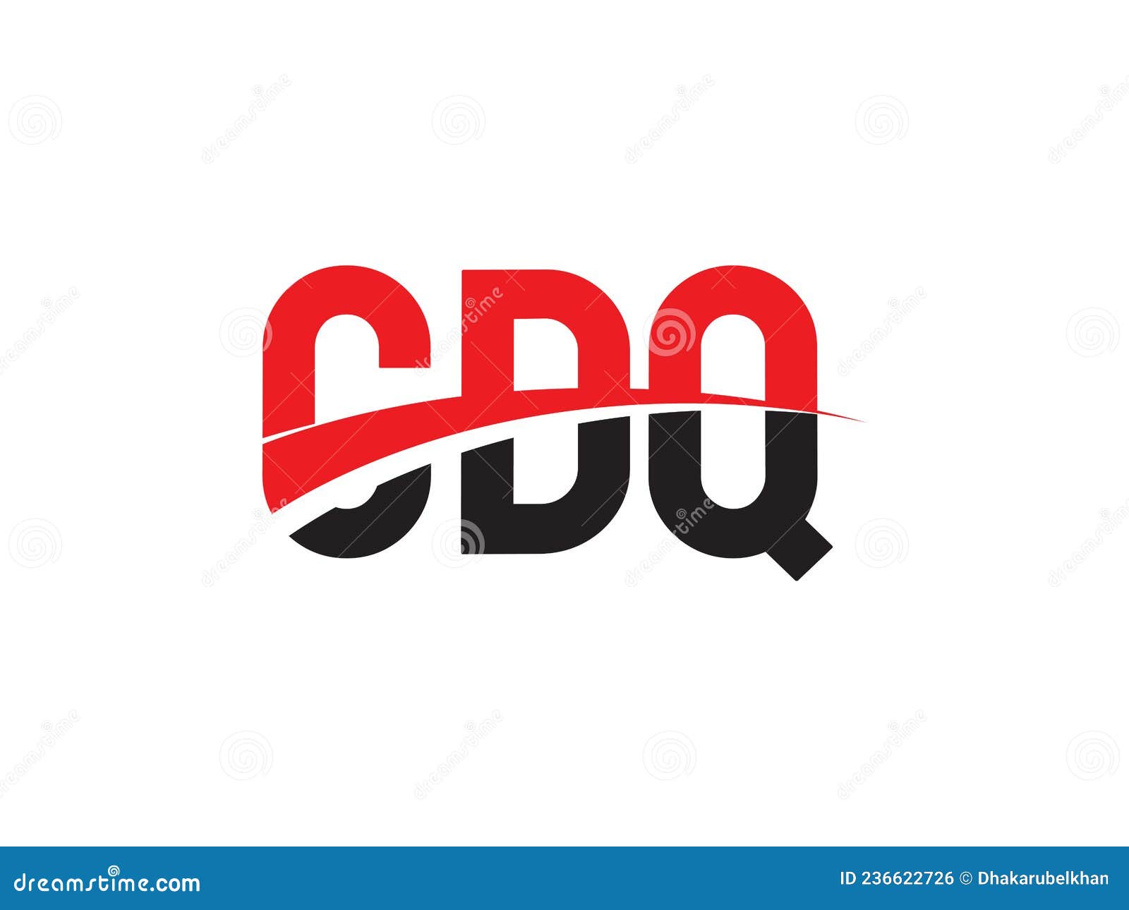 CDQ Letter Initial Logo Design Vector Illustration Stock Vector