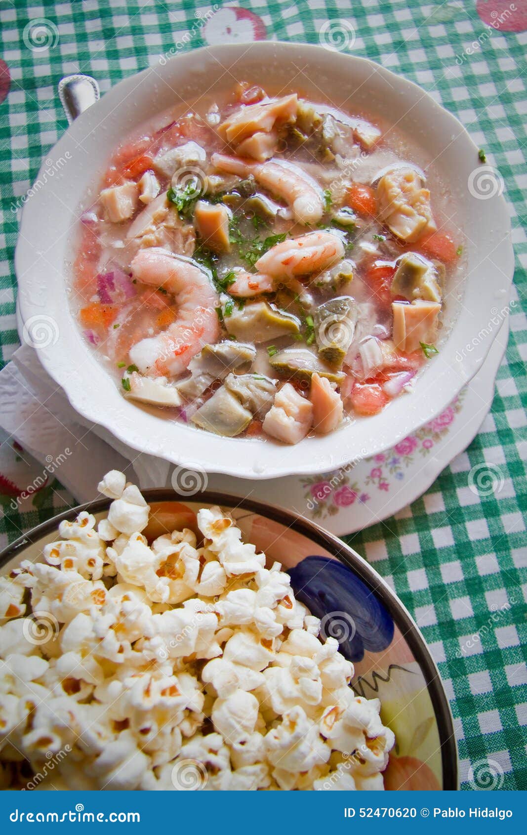 Cebiche, Seafood Cold Soup, Typical Ecuadorian Stock Photo Image of