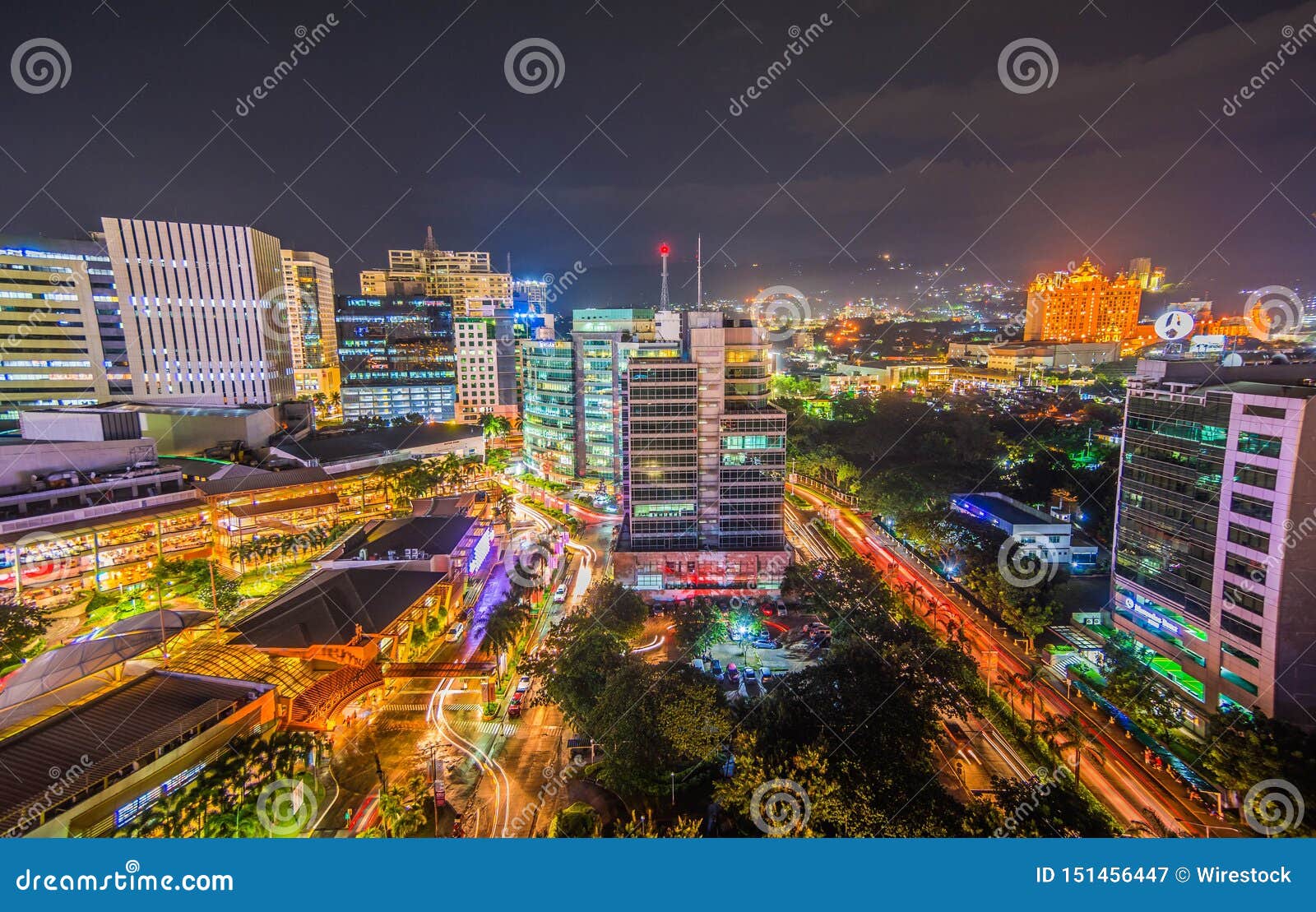 Cebu City Lights stock image. Image of architectural 151456447