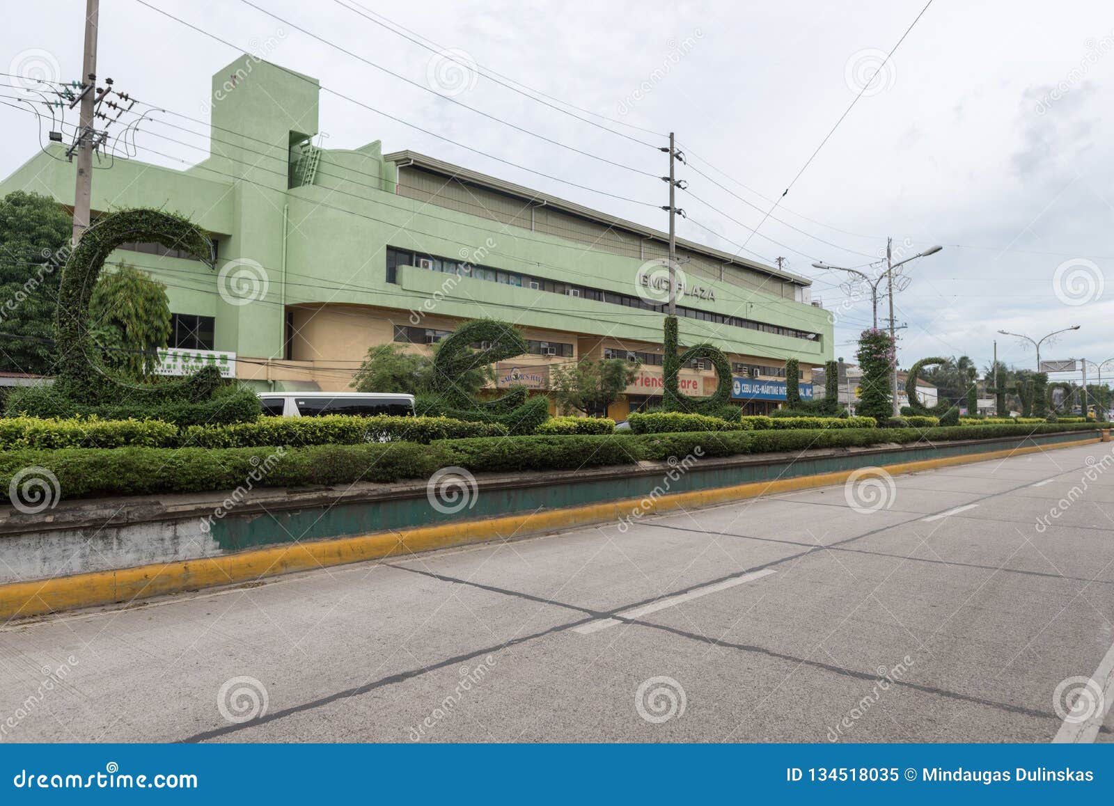 CEBU, PHILIPPINES - FEBRUARY 14, 2018: Cebu Cityscape with Cebu Name on