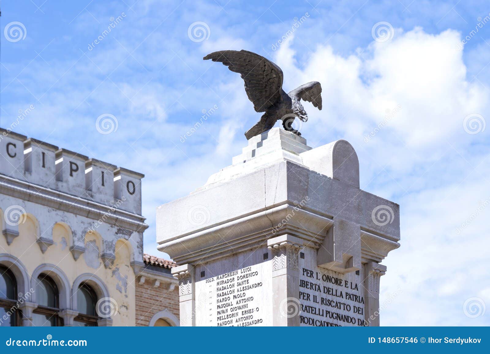 ceggia, san dona di piave, venice - municipality of ceggia. italian city hall. city hall in ceggia near venice in italy - immagine