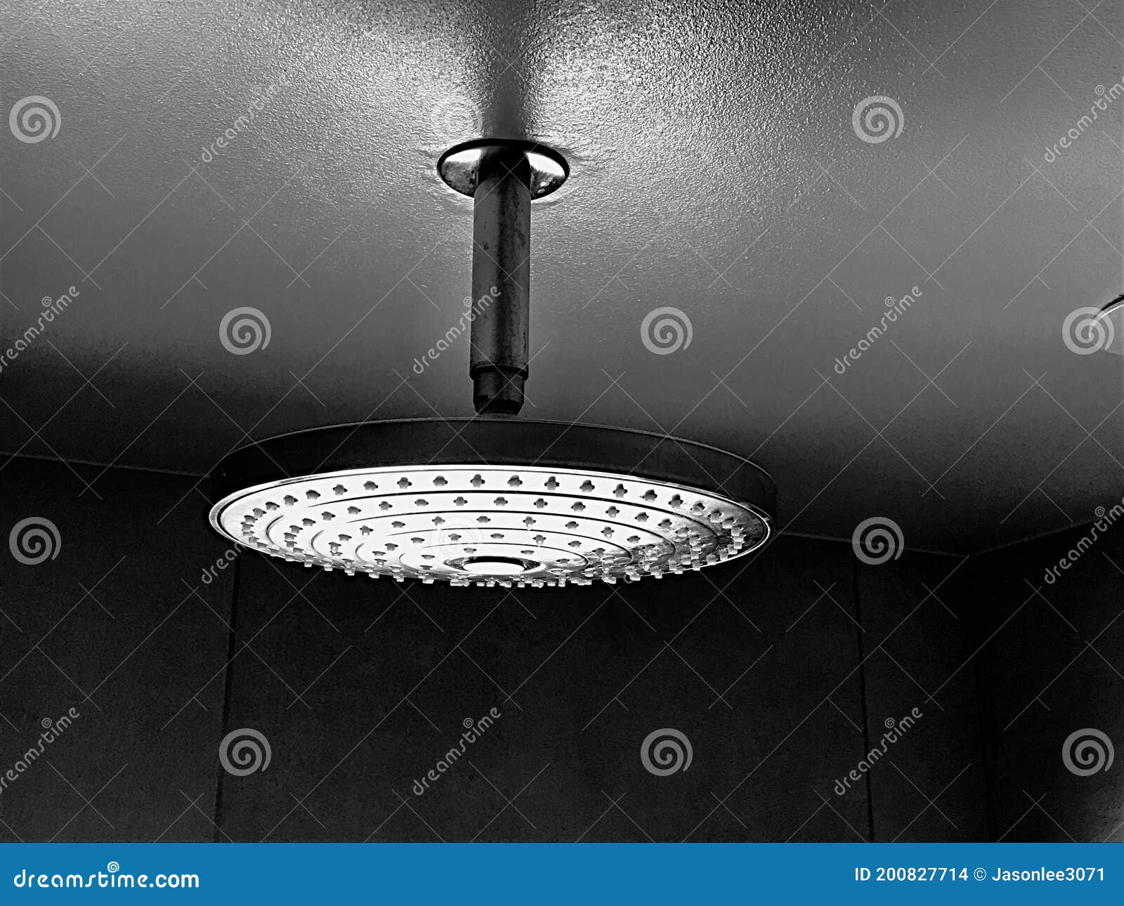 Shower head stock photo. Image of ceiling, head, indoors 200827714
