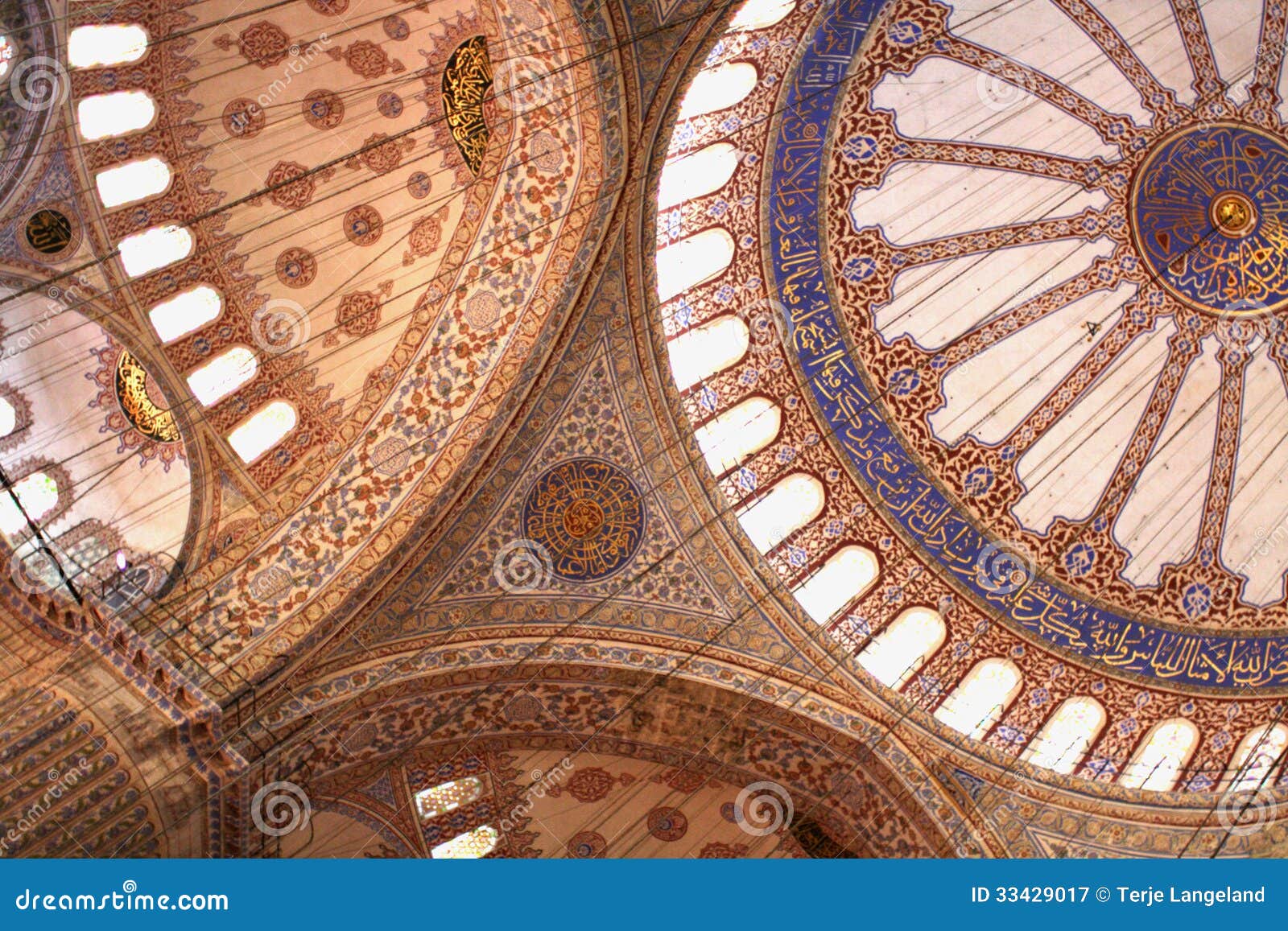 Ceiling At The Blue Mosque Istanbul Stock Image Image Of Europe