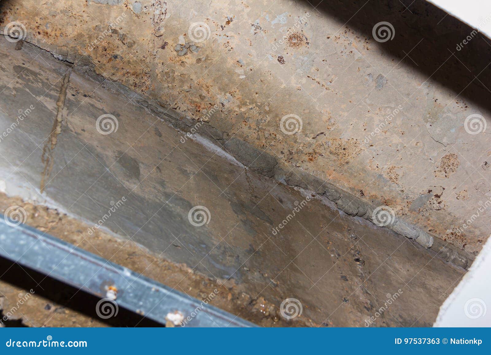 Ceiling Concret Crack Water Leak Stock Image Image Of House