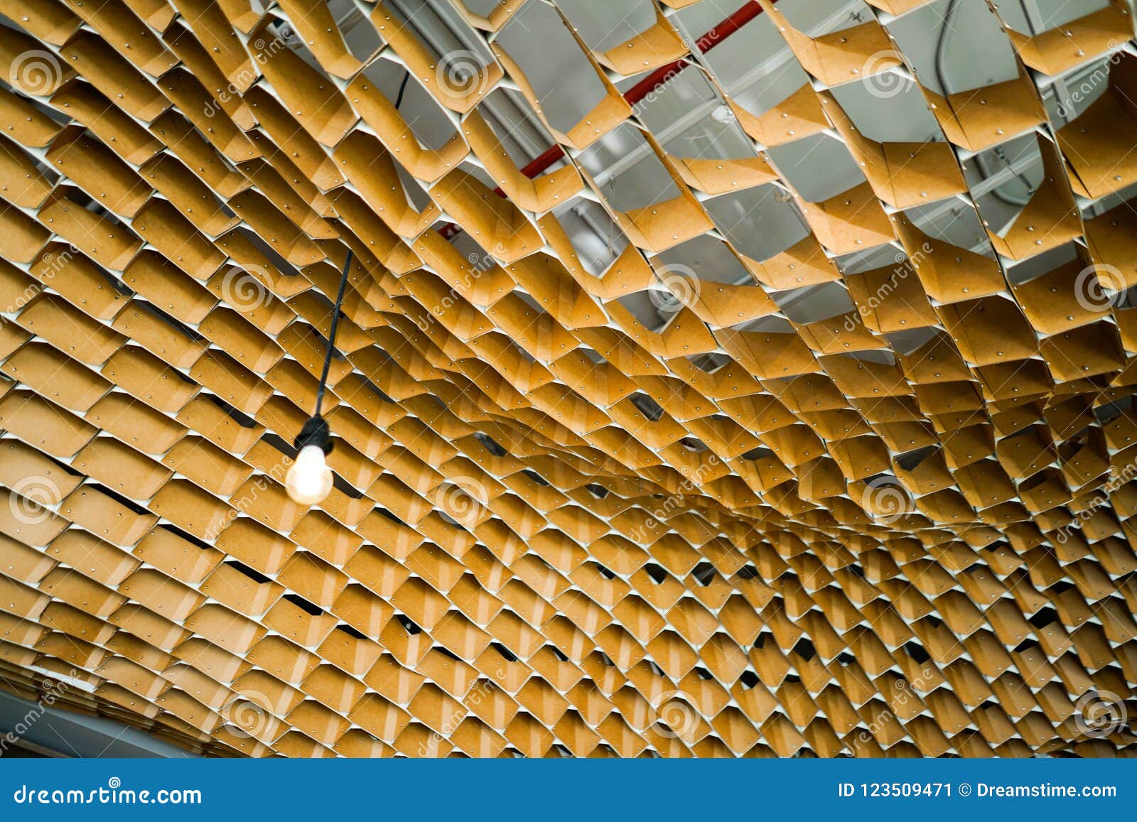 Ceiling Decoration With Paper Chain Stock Image Image Of