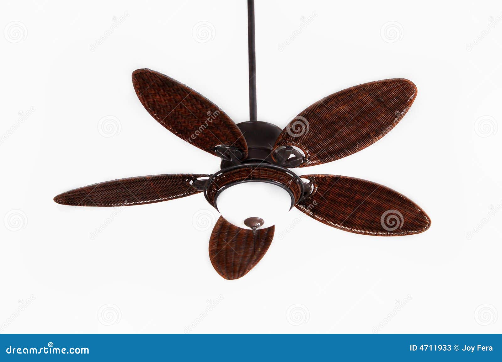 Ceiling Fan Stock Image Image Of Blades Tropical Wicker 4711933