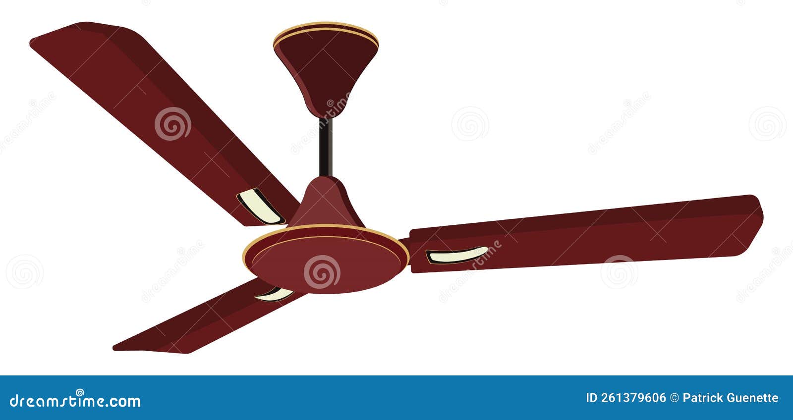 Ceiling fan, icon stock vector. Illustration of isolated - 261379606