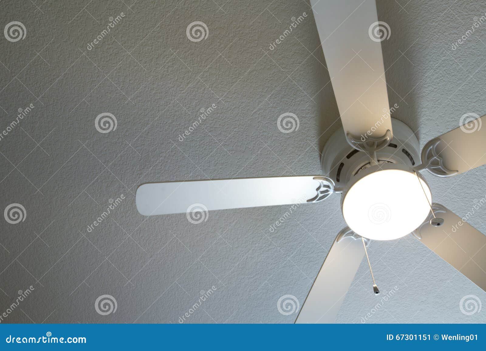 ceiling fan light is on