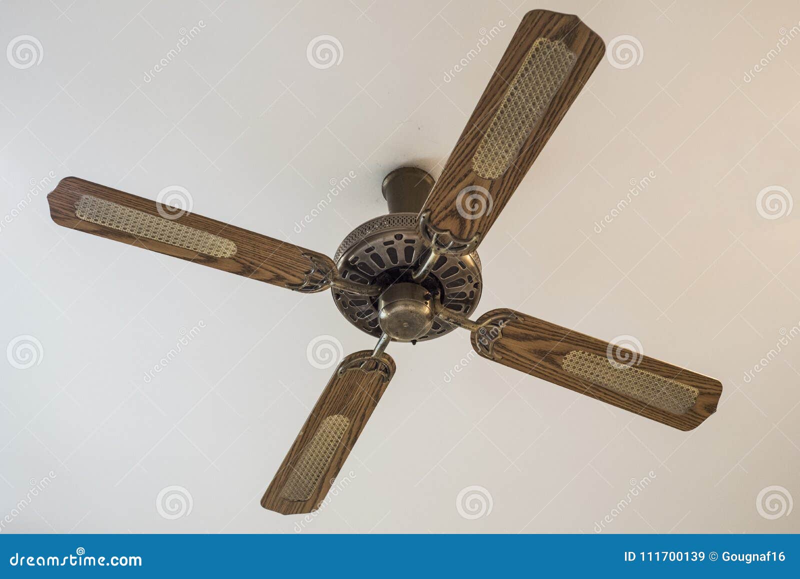 Ceiling fan turned off stock image. Image of ceiling 111700139