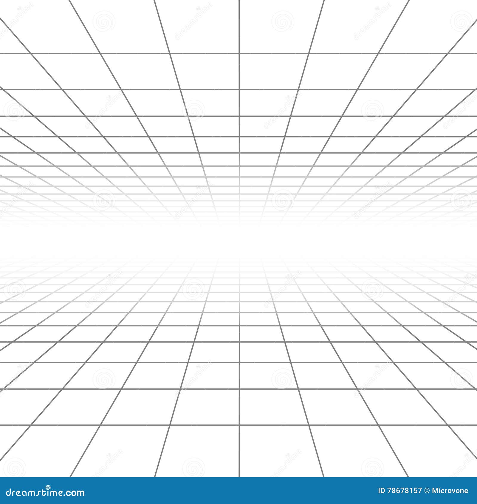 ceiling and floor perspective grid  lines, architecture wireframe