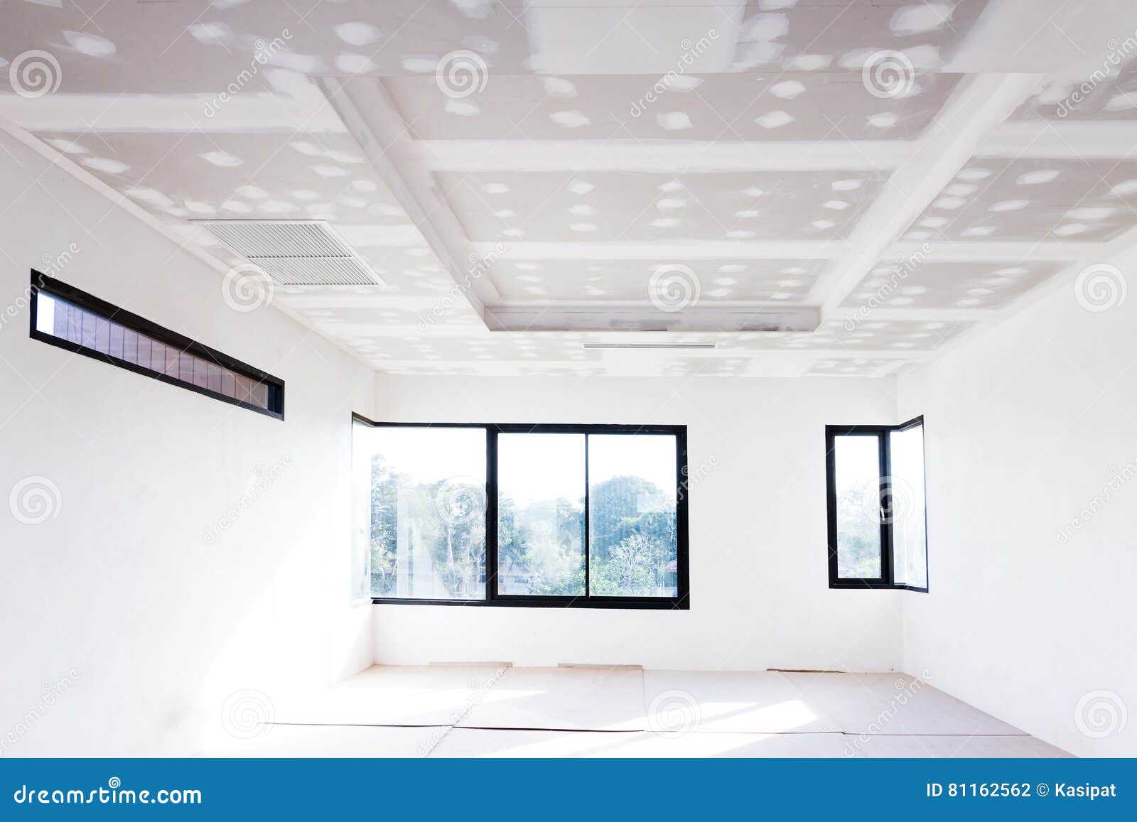 Ceiling Gypsum Board Stock Photo Image Of Contractor 81162562