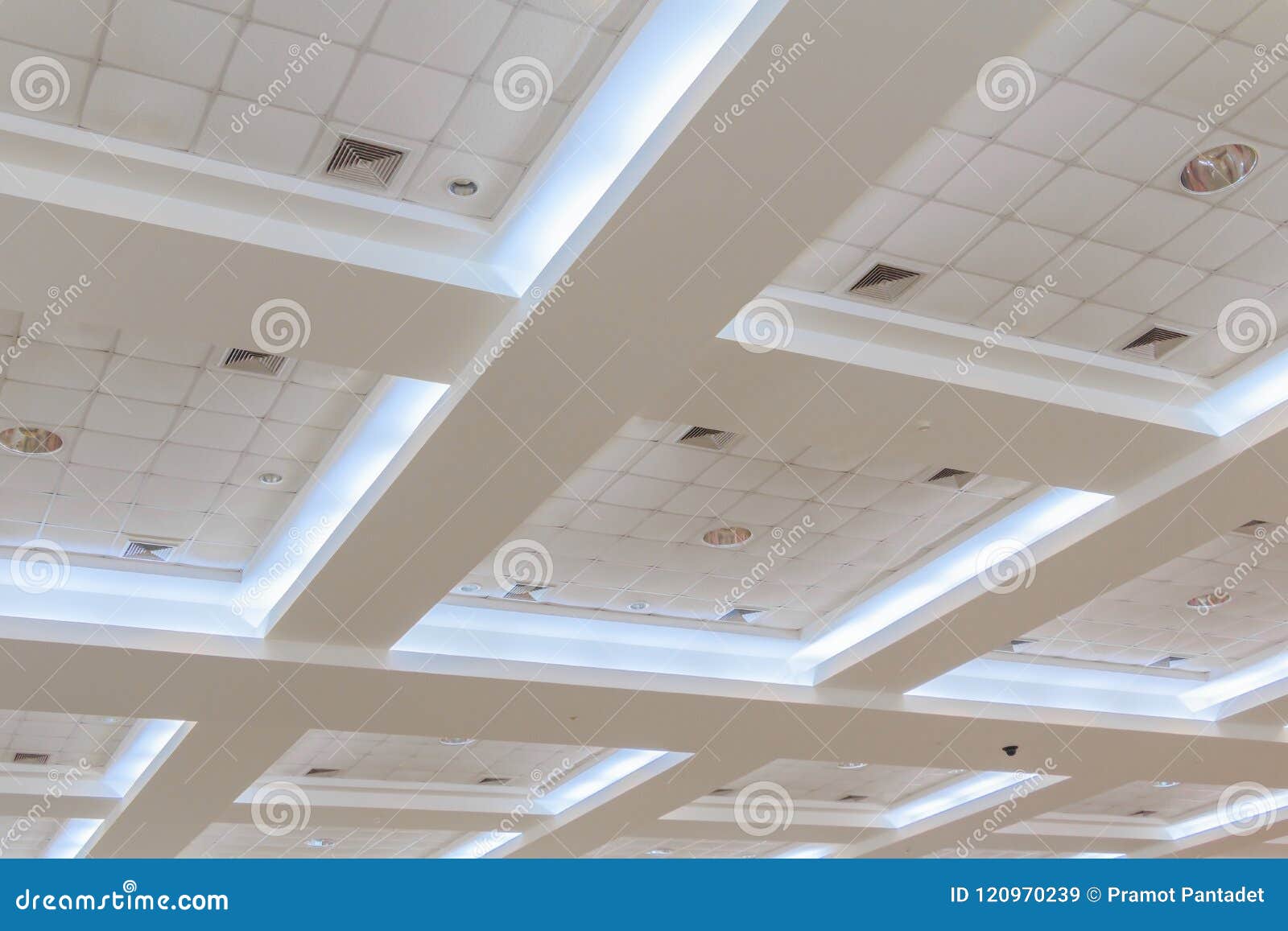 Ceiling Gypsum Of Business Interior Office Building And
