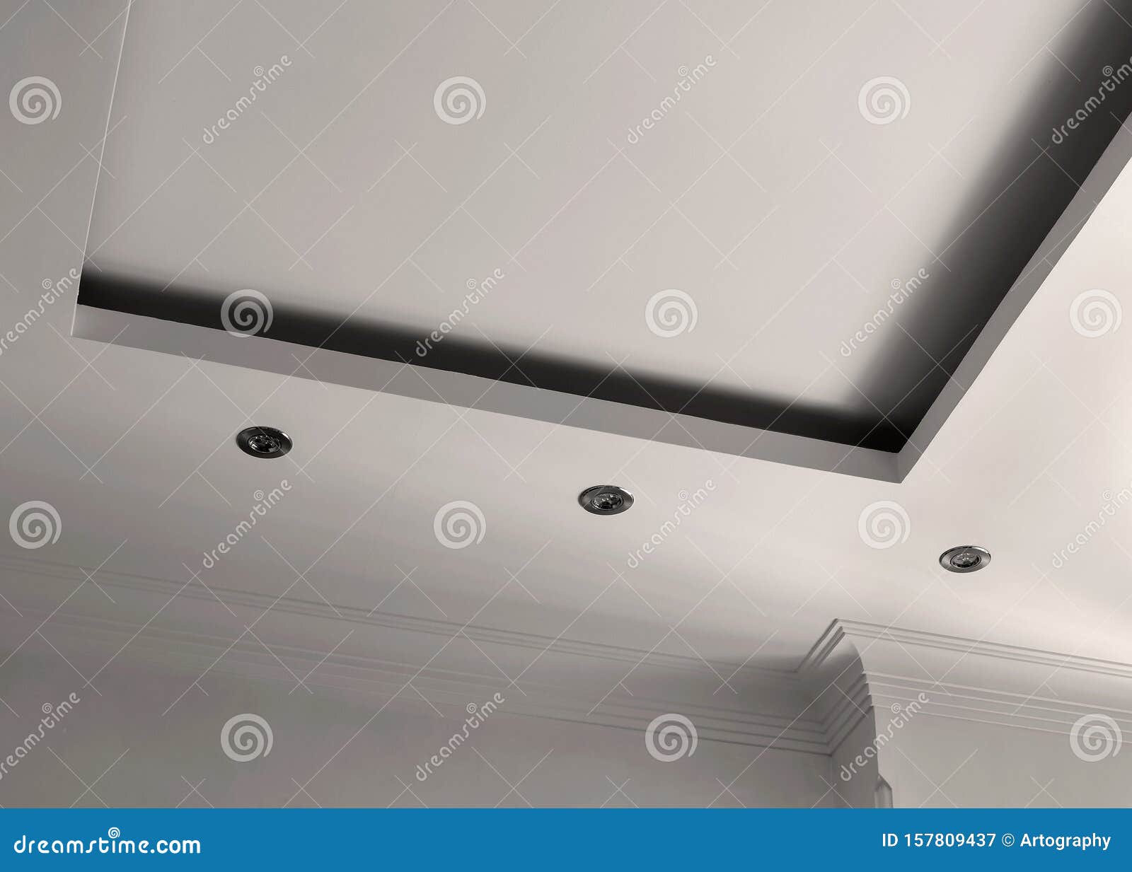 Ceiling Halogen Spots Stock Image Image Of Inside