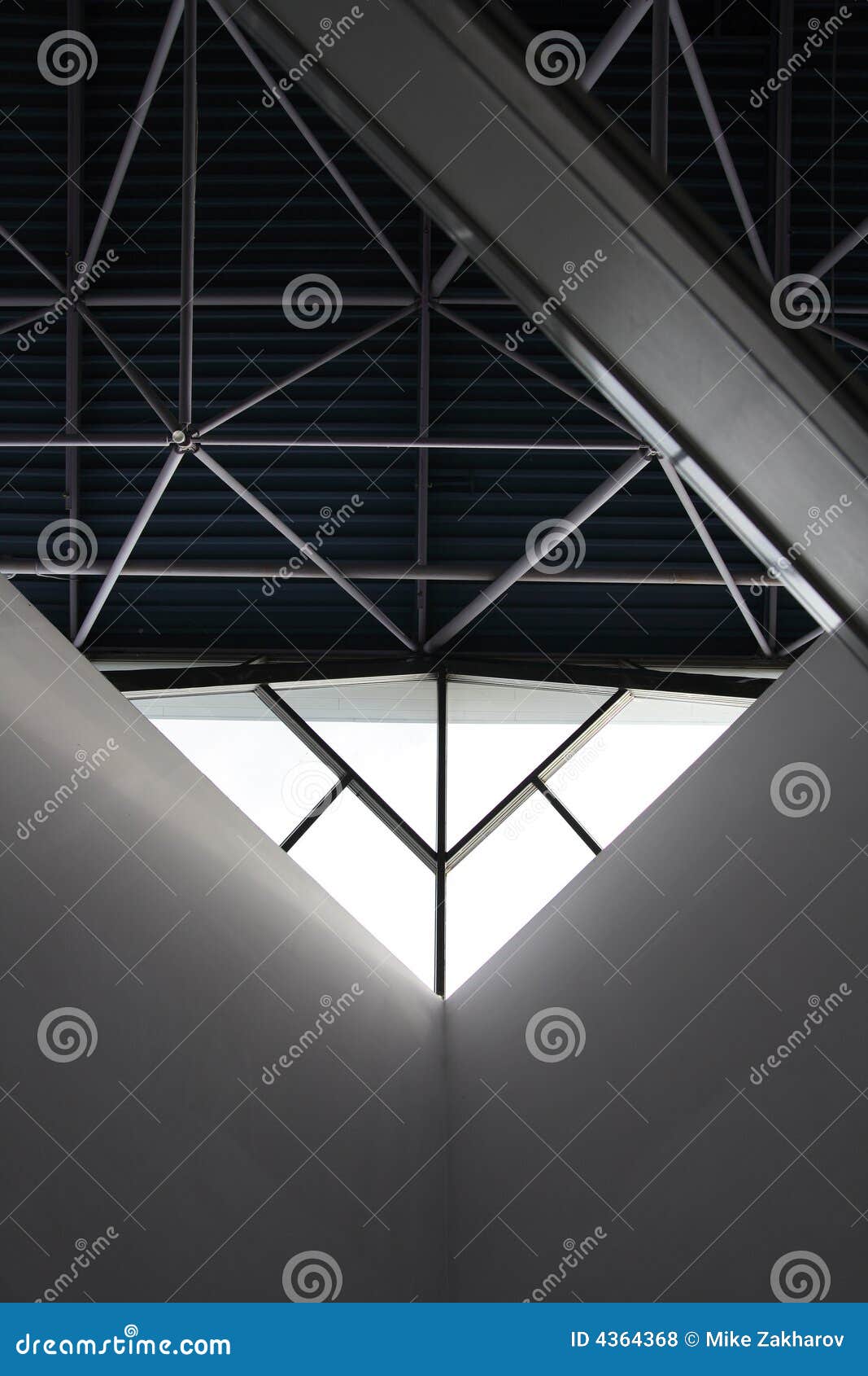 ceiling of an industrial building.