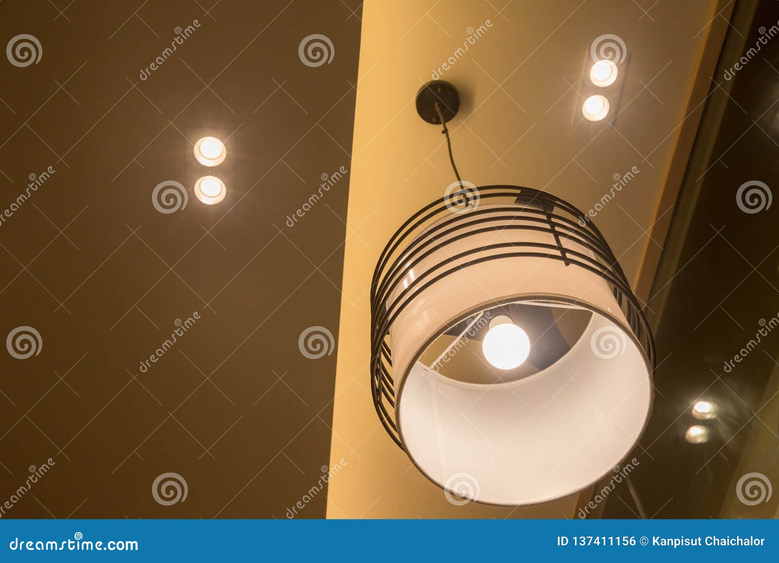 Ceiling Lamp Interior Lighting Symmetry A Group Of Hanging