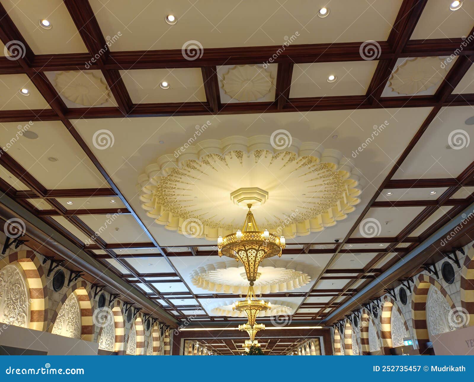 Ceiling Light in Dubai Mall Dubai United Arab Emirates Stock Image