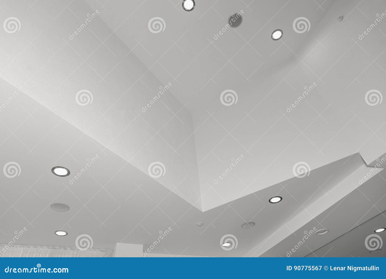 Ceiling And Lighting Inside Office Building Stock Image
