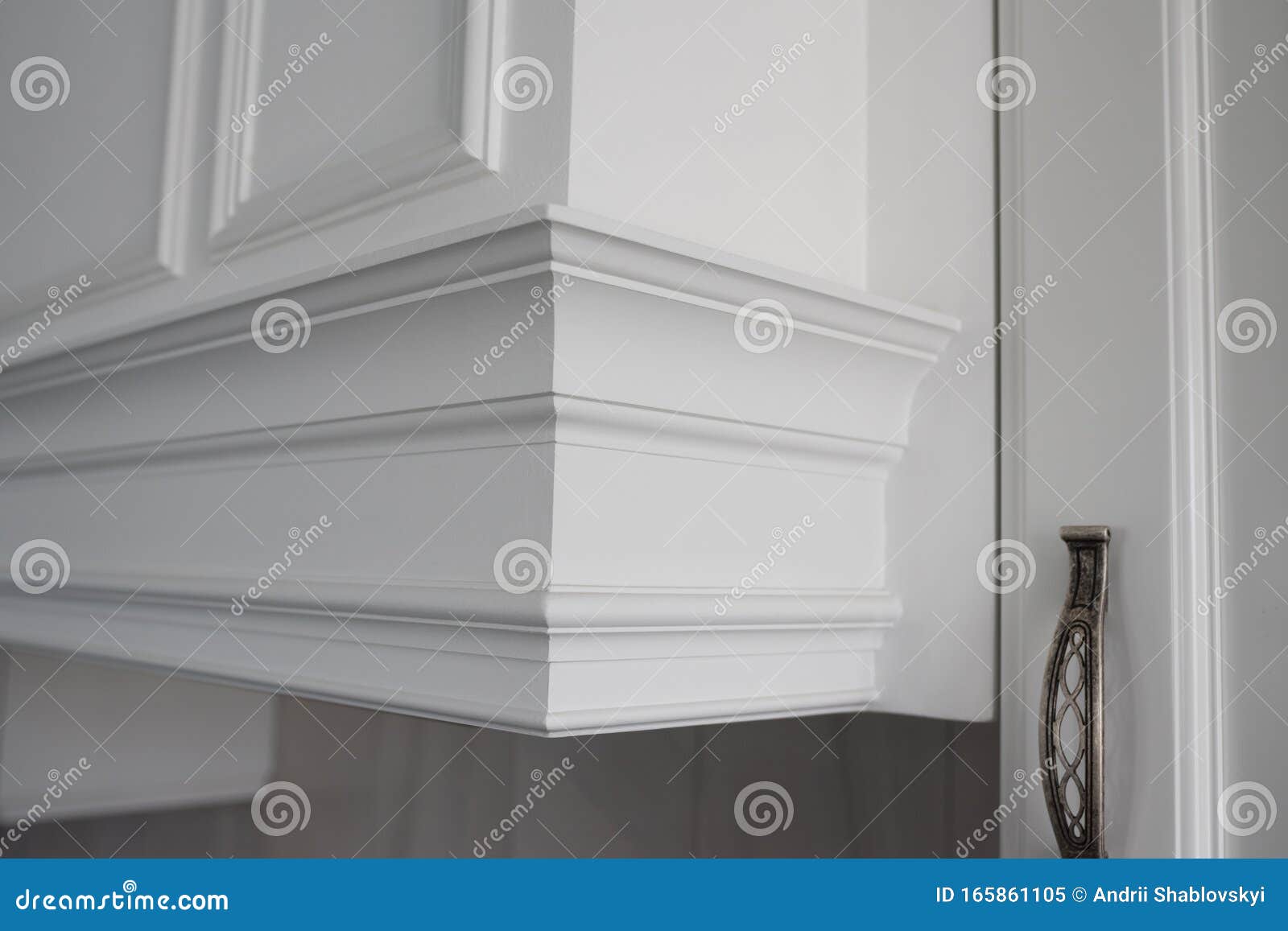 Ceiling Moldings in the Interior, a Detail of Intricate Corner Stock