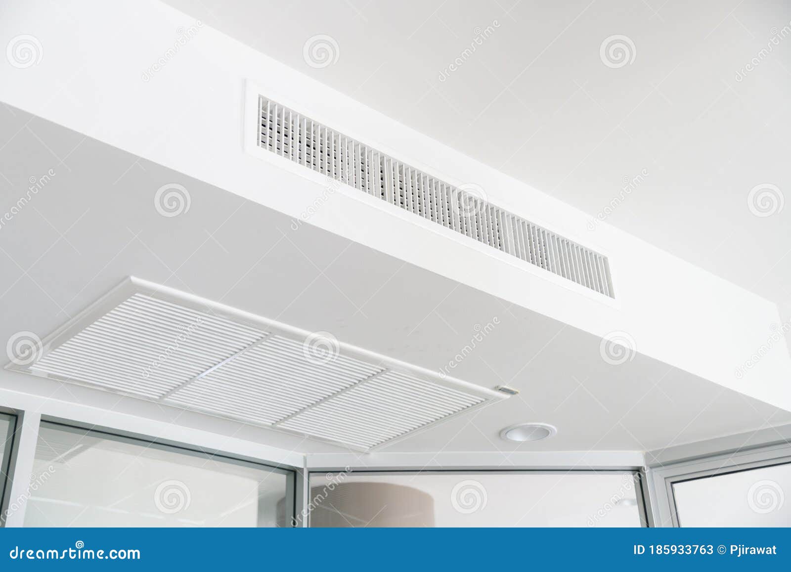 Ceiling Mounted Cassette Type Air Conditioner Stock Image Image of