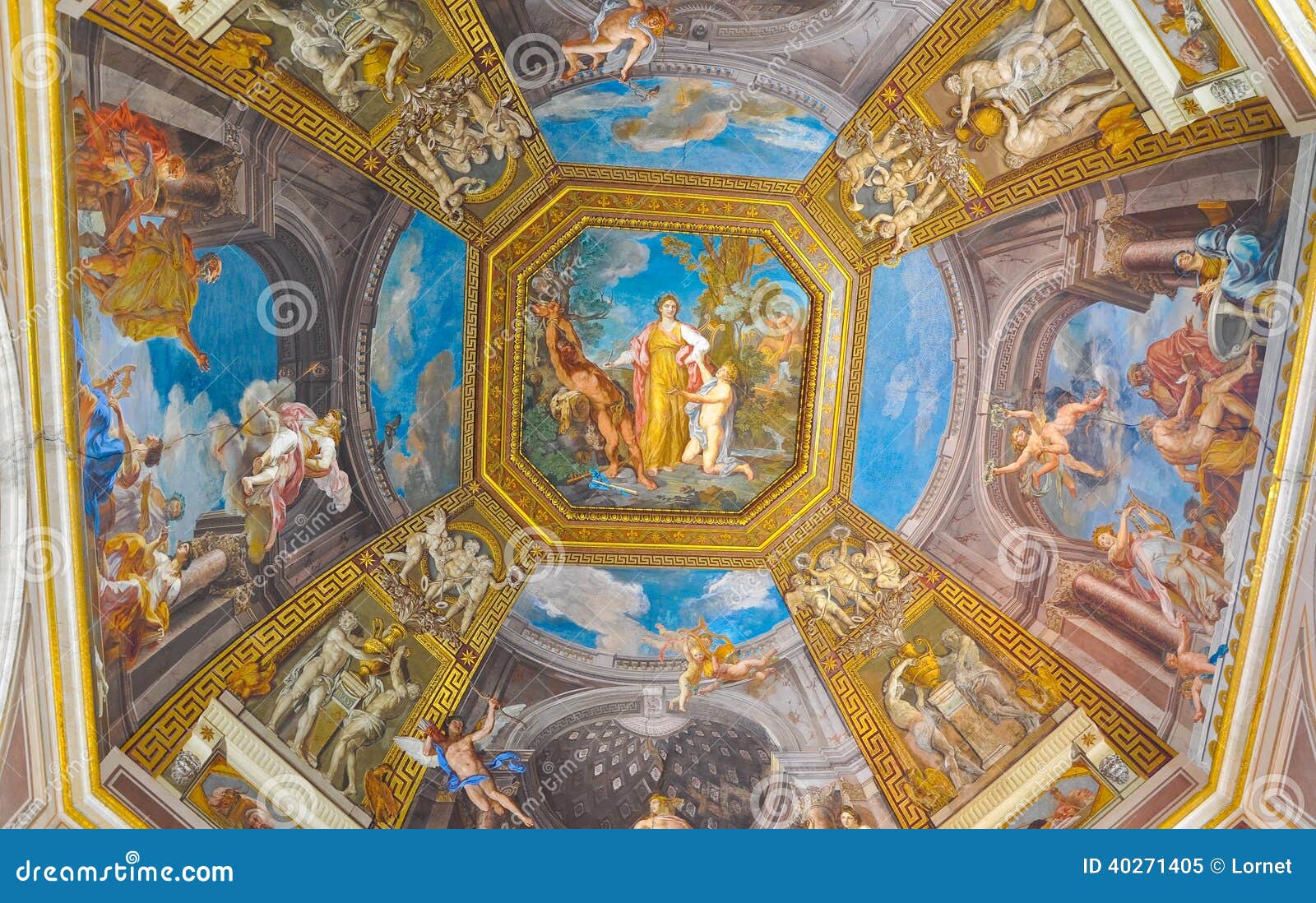 Ceiling Painting In Vatican Stock Image Image Of Painted