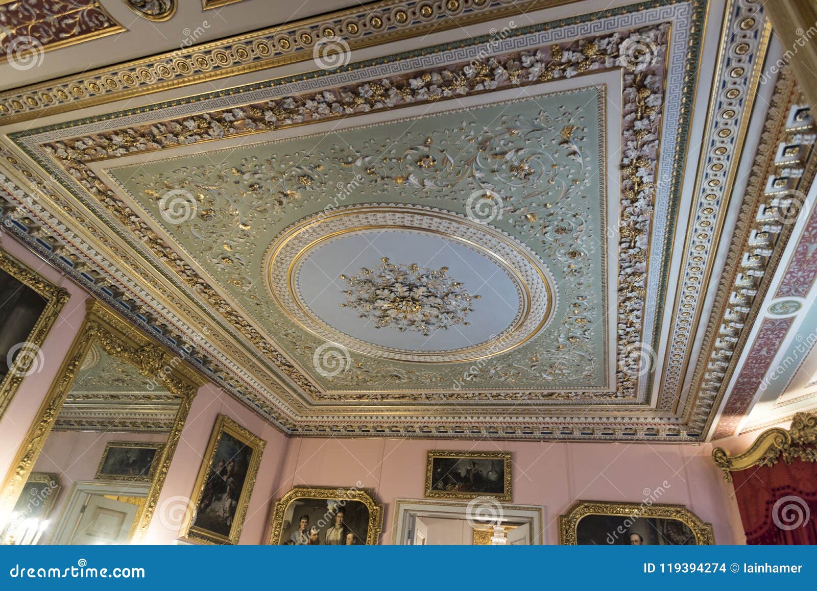 Ceiling of a Reception Room Osborne House Editorial Stock Image - Image ...