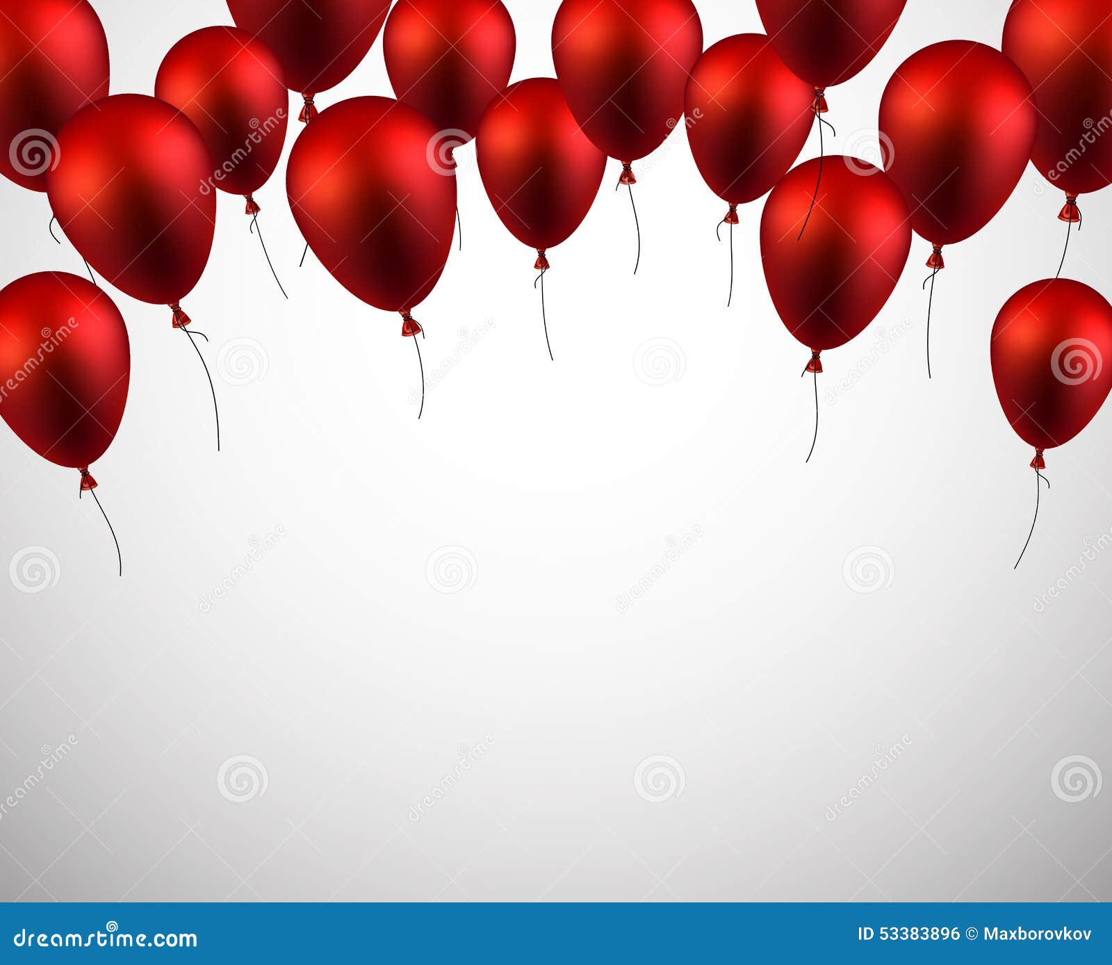 Celebrate Background with Red Balloons. Stock Vector - Illustration of  decoration, happiness: 53383896