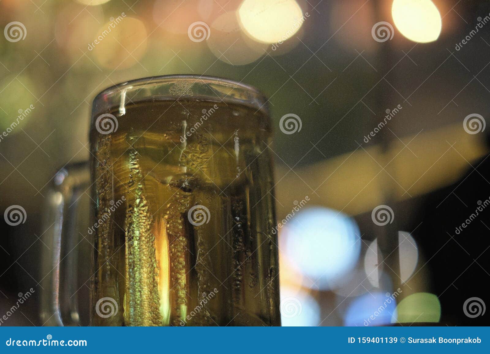 Celebrate with Beer in Night Lights and Soft Background Music Stock Image -  Image of located, area: 159401139