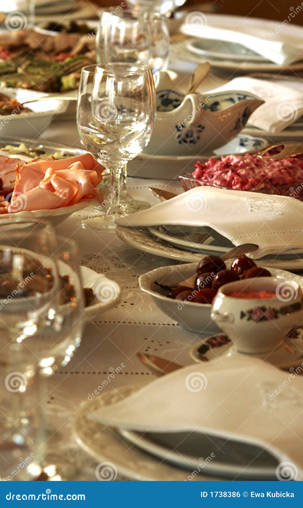 Celebrating family dinner stock photo. Image of table - 1738386