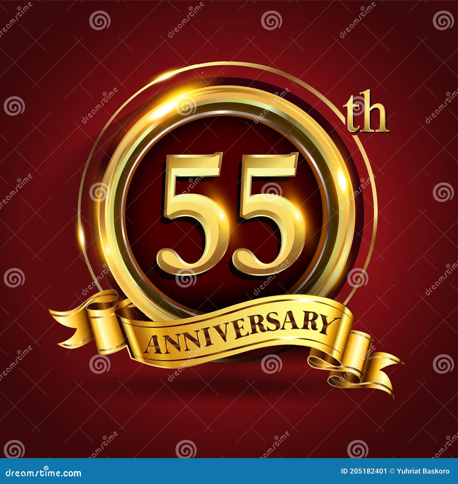 Celebrating 55th Golden Anniversary, Design Logo of Anniversary ...