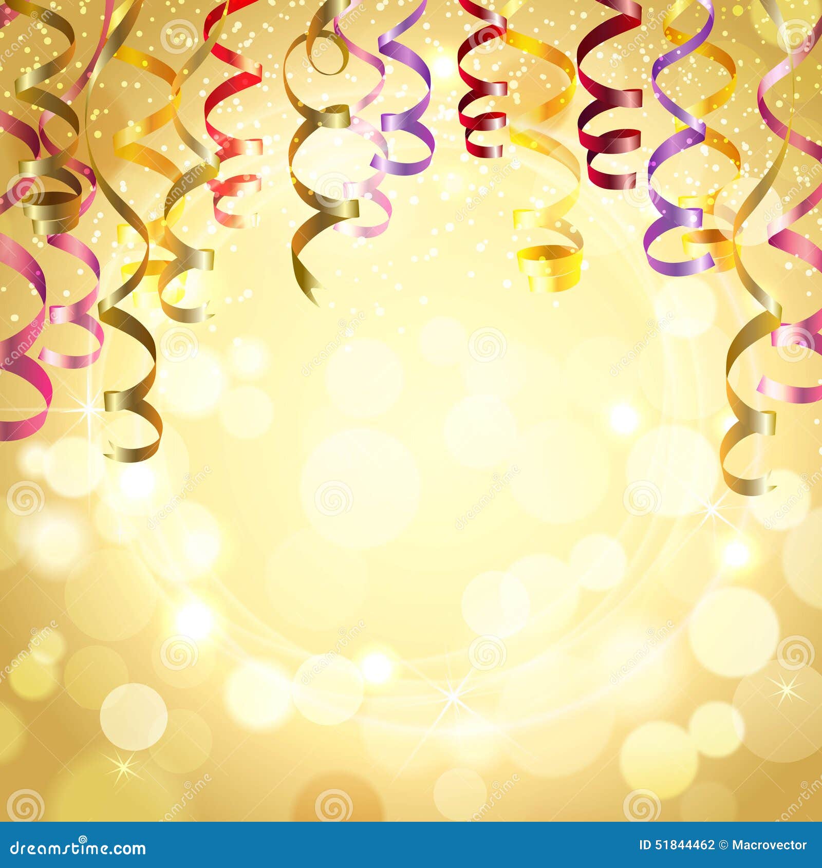Celebration Background with Streamers Stock Vector - Illustration of  abstract, annual: 51844462