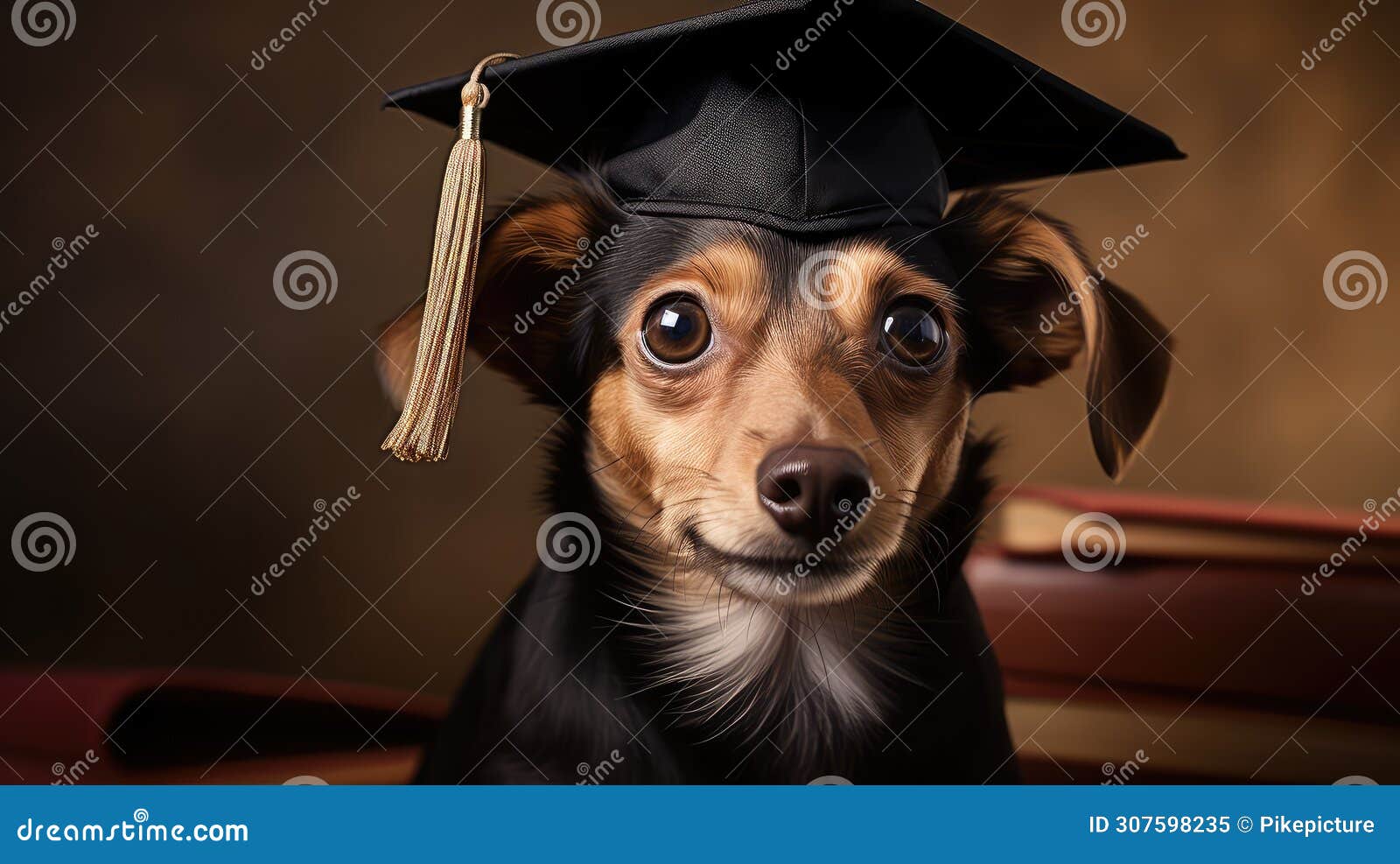 Dog in graduation cap and gown. Realistic... - Stock Illustration  [102622583] - PIXTA