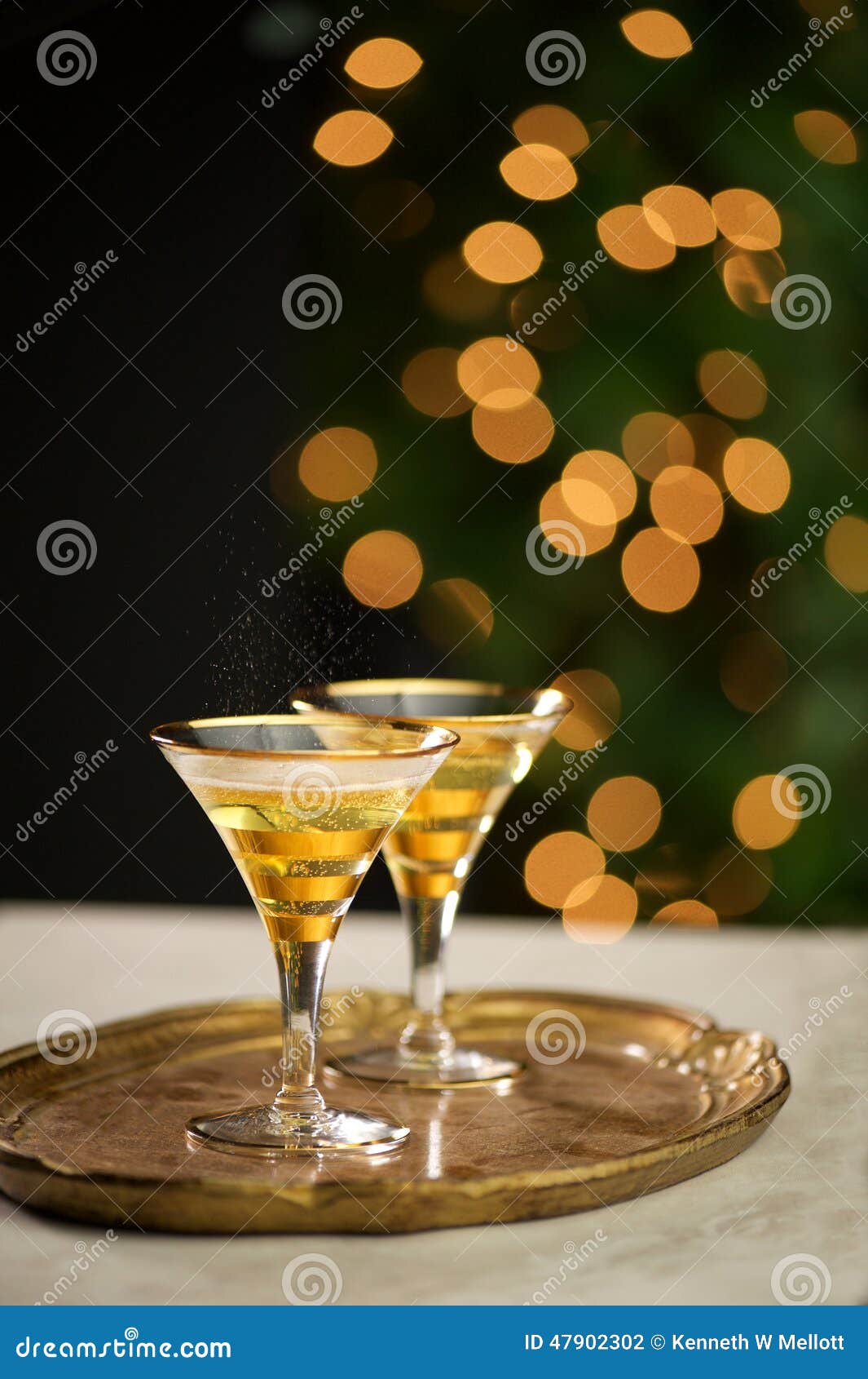 Celebration Drinks with Lights Stock Photo Image of decoration, date
