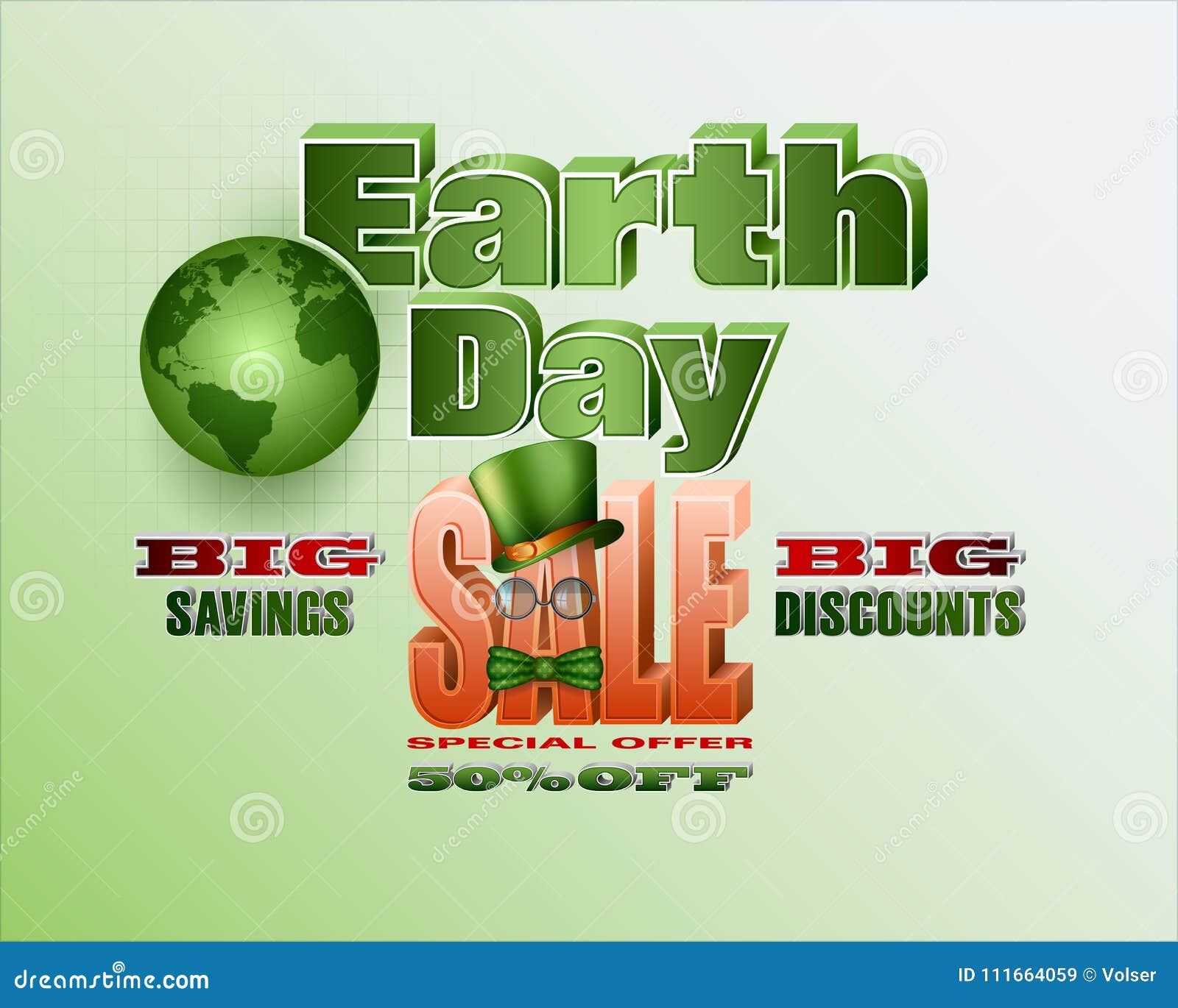 Celebration of Earth Day, Sale, Commercial Event Stock Vector
