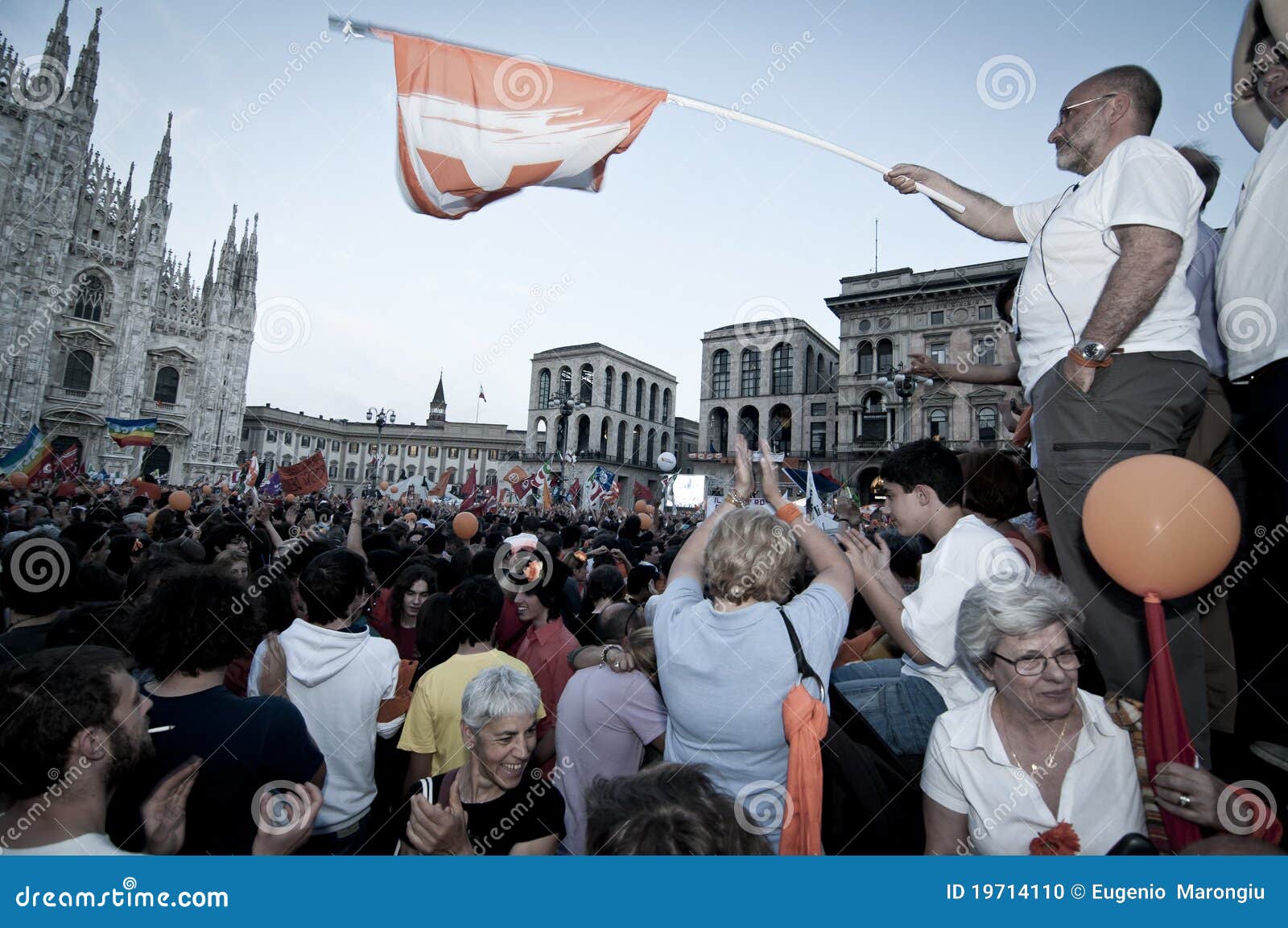 Celebration Giuliano Pisapia Election May, 30 2011 Editorial Image ...