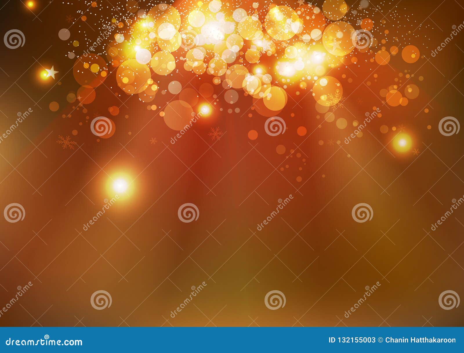 Celebration, Gold Magic Winter Stars, Christmas Bokeh Glowing Sp Stock ...