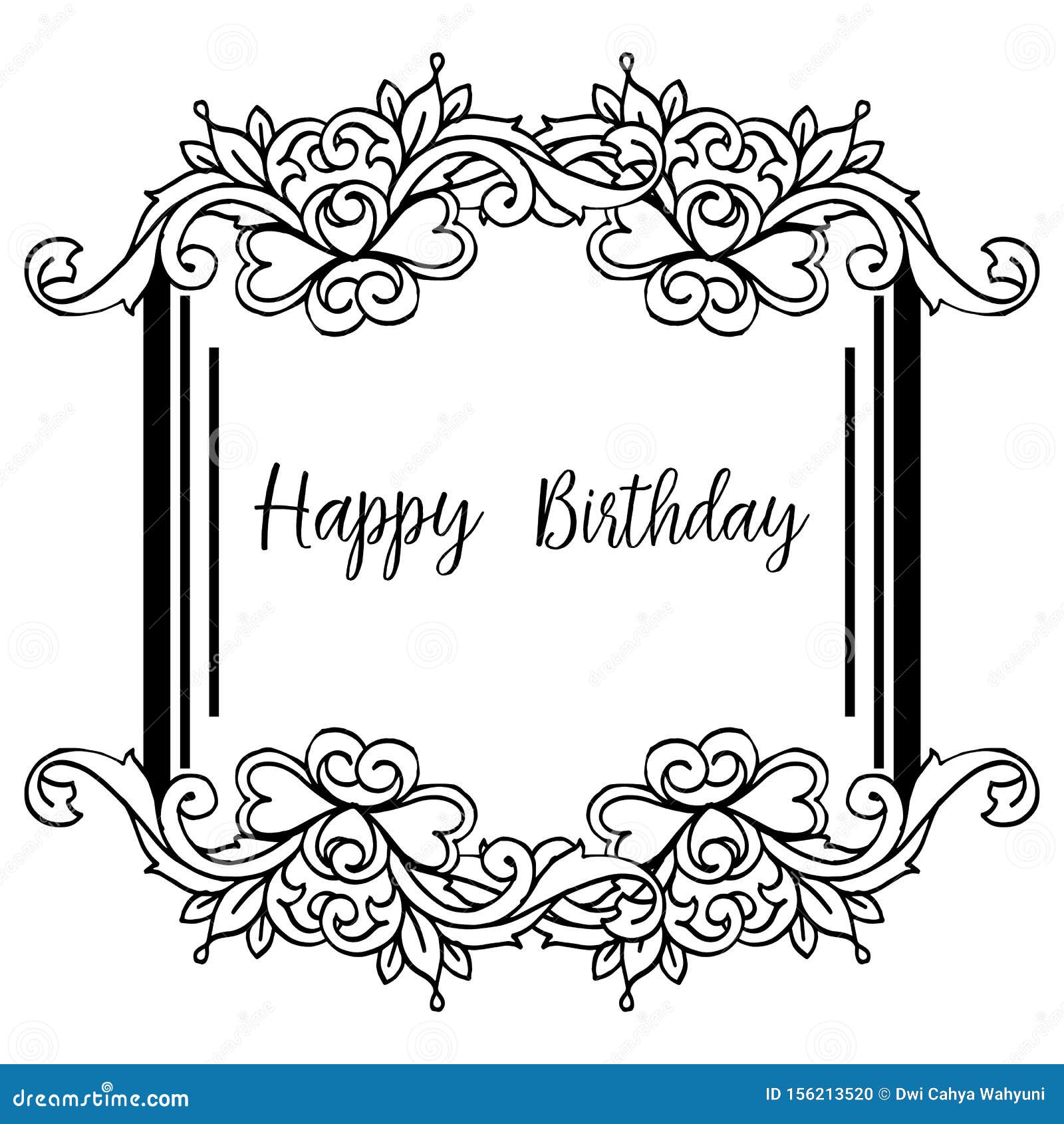 Celebration Invitation Card, Happy Birthday Lettering, with Template ...