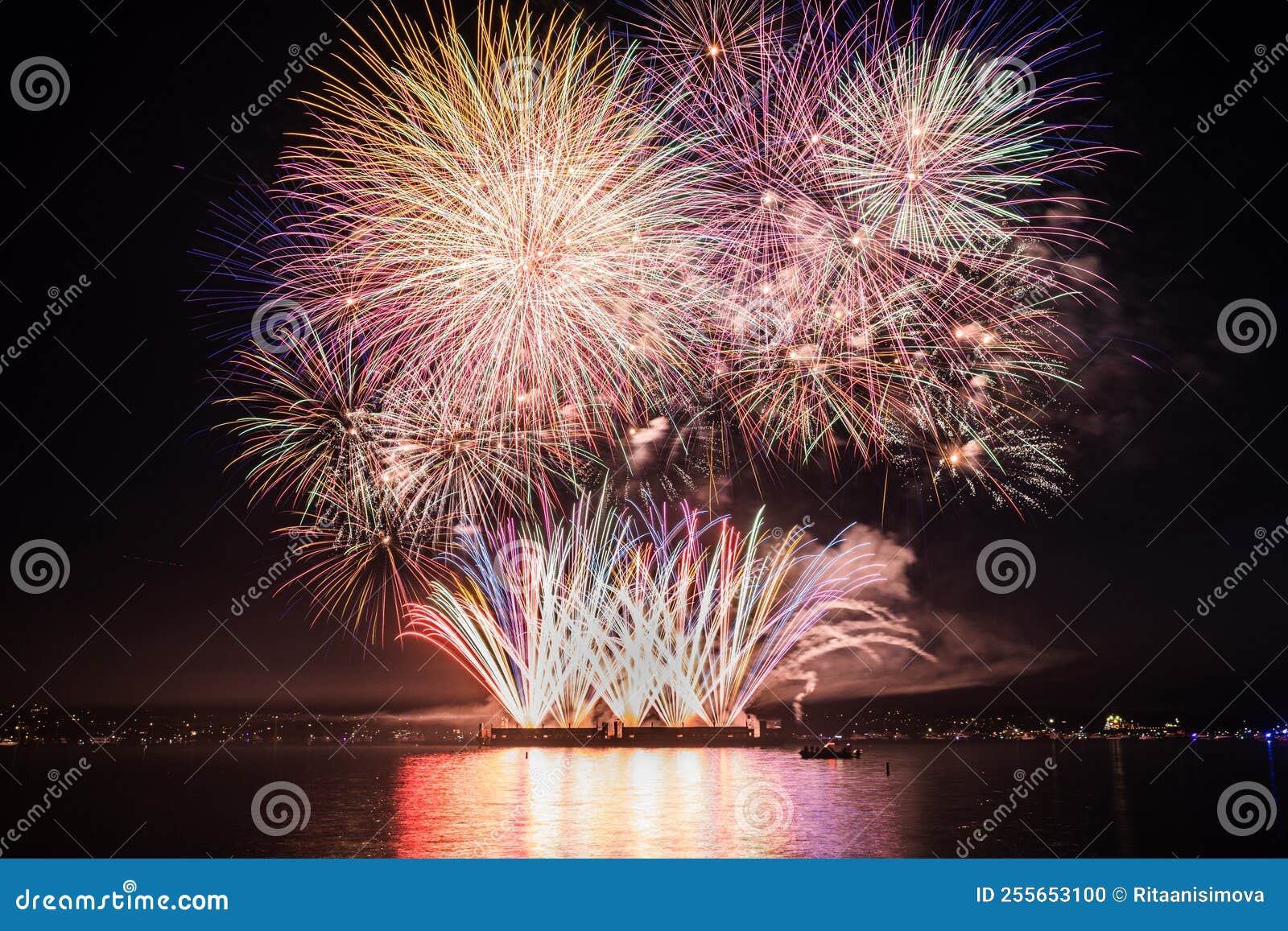 Celebration of Light Fireworks at the English Bay in Vancouver Stock