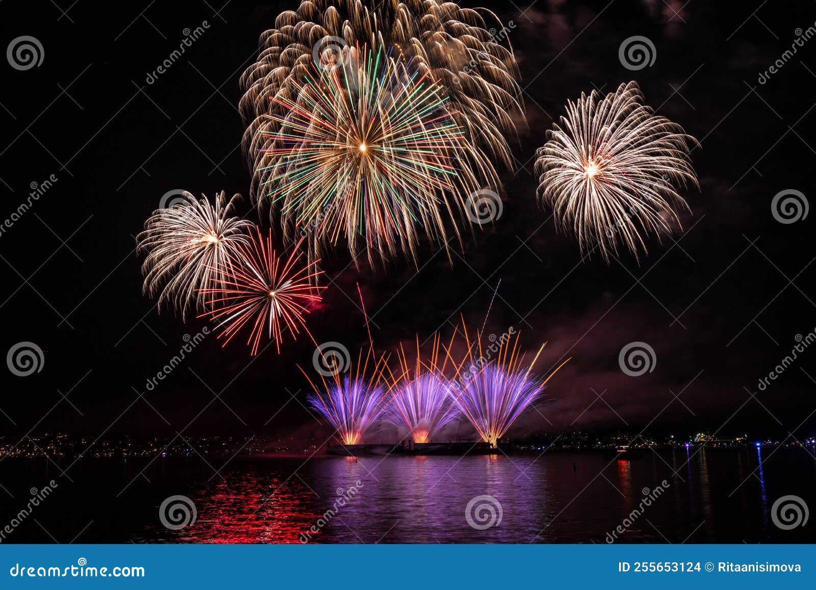 Celebration of Light Fireworks at the English Bay in Vancouver Stock