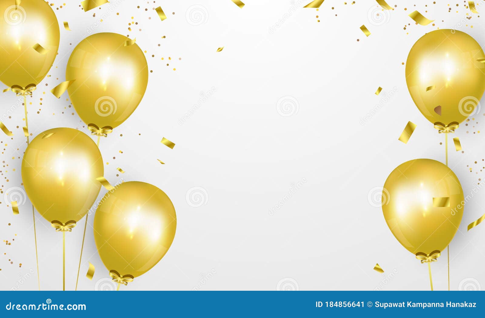 Celebration Party Banner with Gold Balloons Background. Sale Grand Opening  Card Luxury Greeting Rich Stock Vector - Illustration of christmas, 2021:  184856641